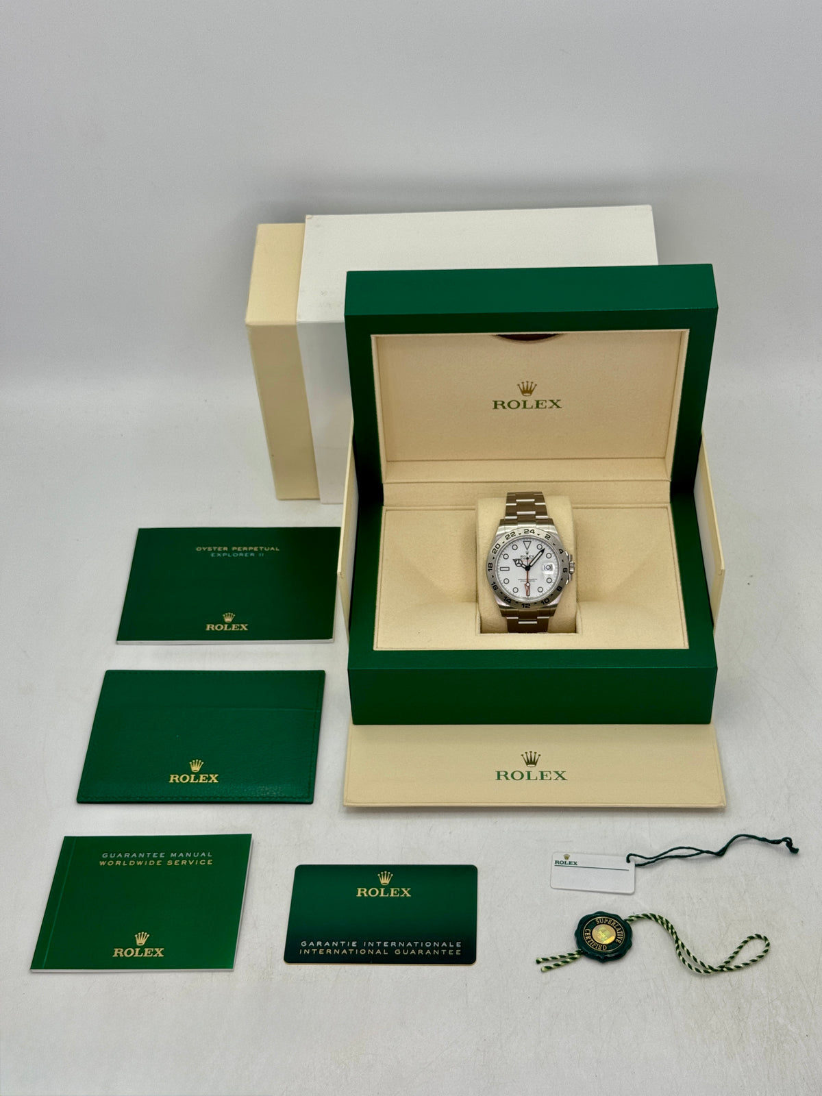 2024 Rolex Explorer II 42mm 226570 Stainless Steel Polar White Dial