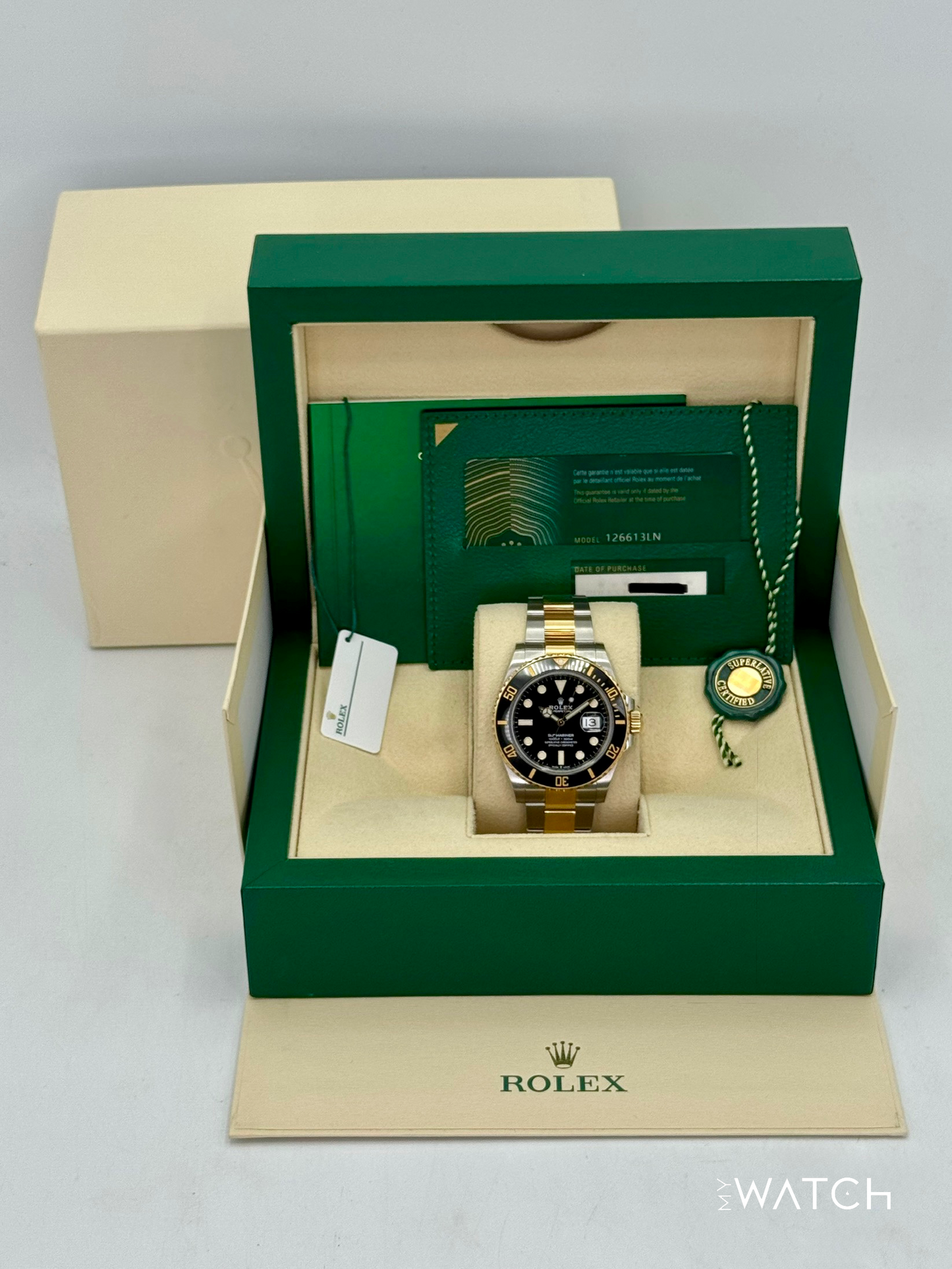 2021 Rolex Submariner 41mm 126613LN Two-Tone Black Dial