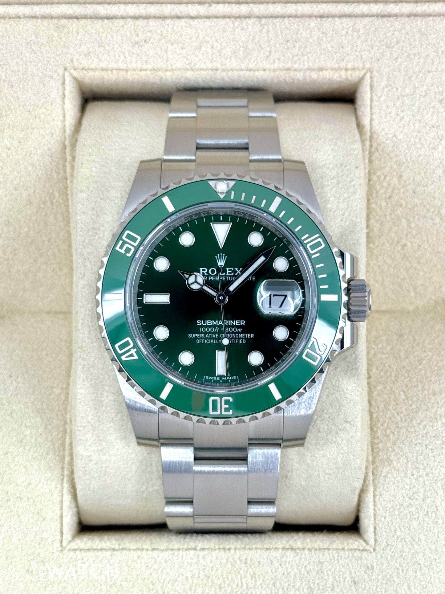 2019 Rolex Submariner "Hulk" 40mm 116610LV Green Dial