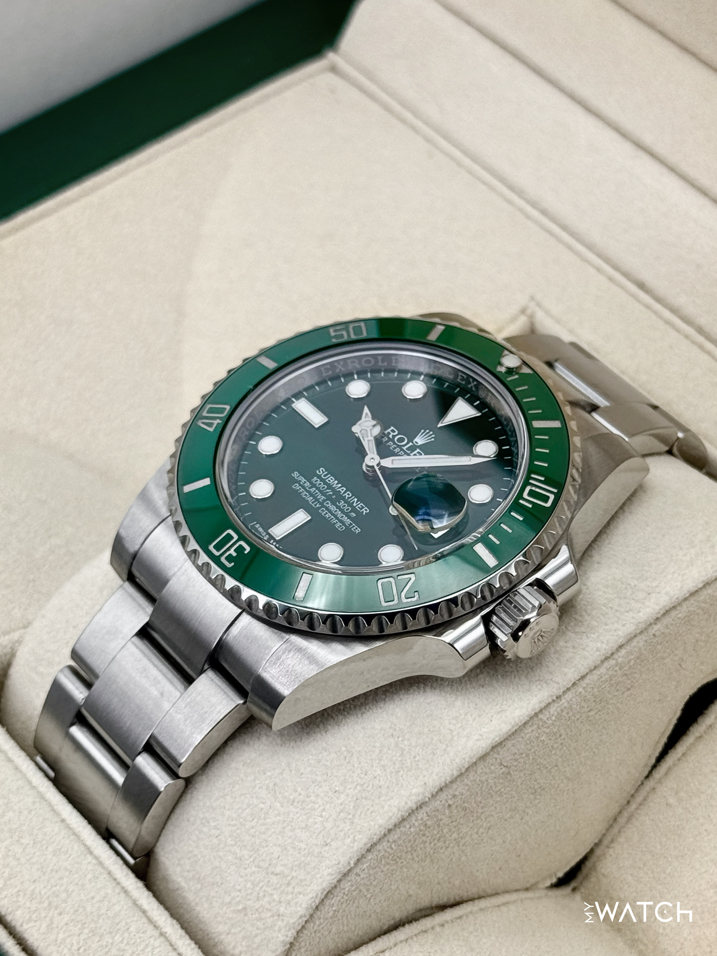 2016 Rolex Submariner “Hulk” 40mm 116610LV Green Dial - MyWatchLLC