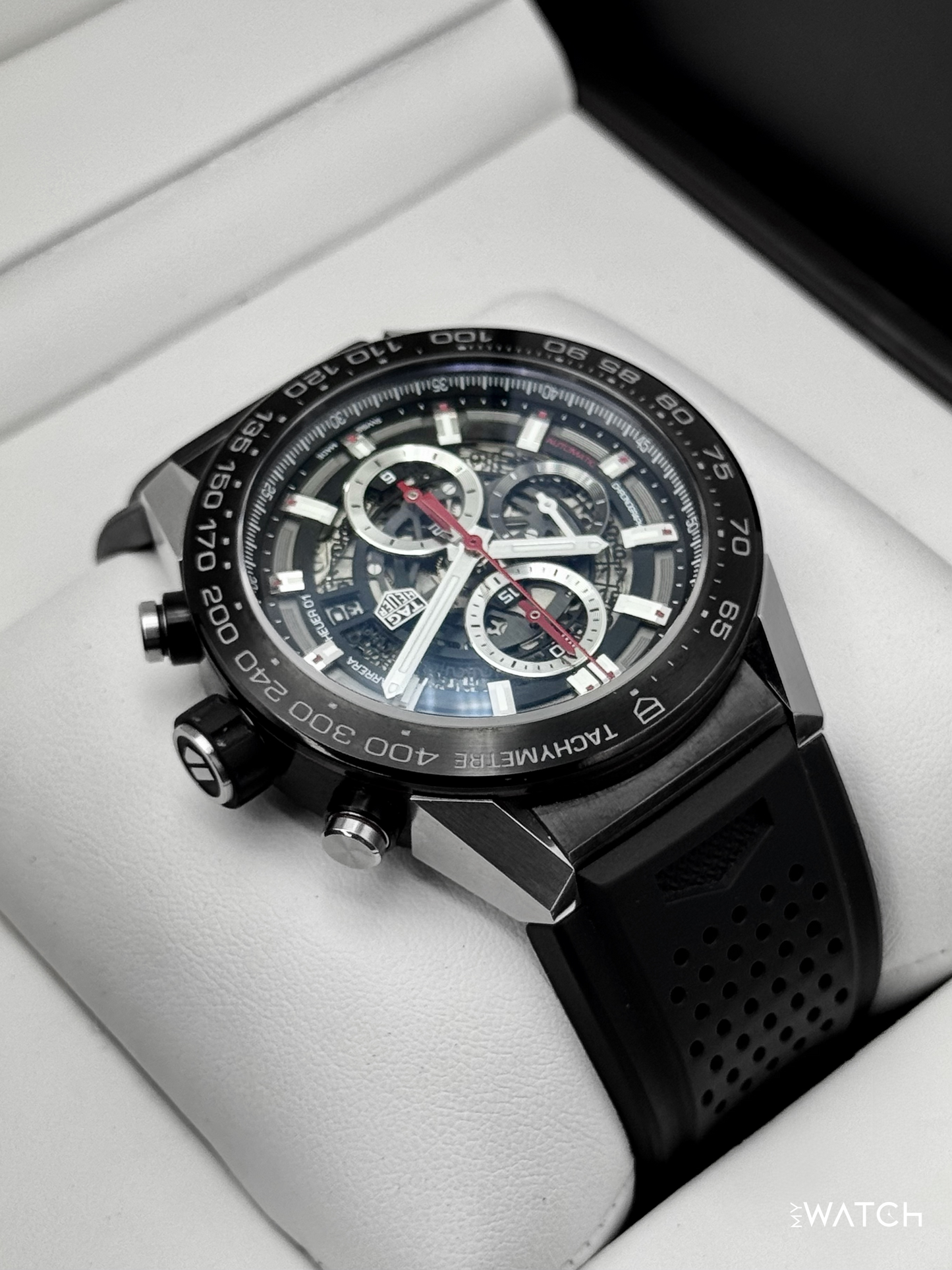 TAG Heuer Calibre Heuer 01 Chronograph 45mm CAR2A1Z Skeletonized Dial - MyWatchLLC