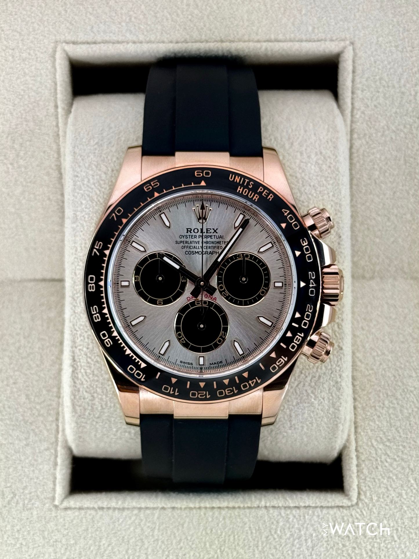 2025 Rolex Daytona 40mm 126515LN Rose Gold Oysterflex Sundust Dial