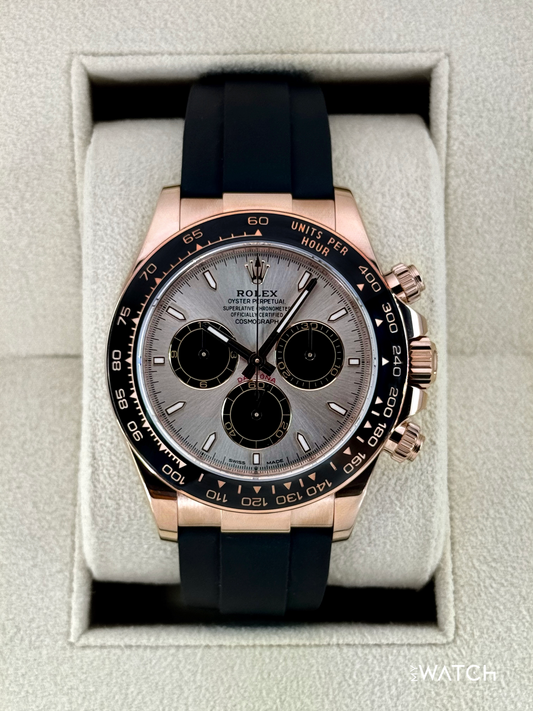 2025 Rolex Daytona 40mm 126515LN Rose Gold Oysterflex Sundust Dial