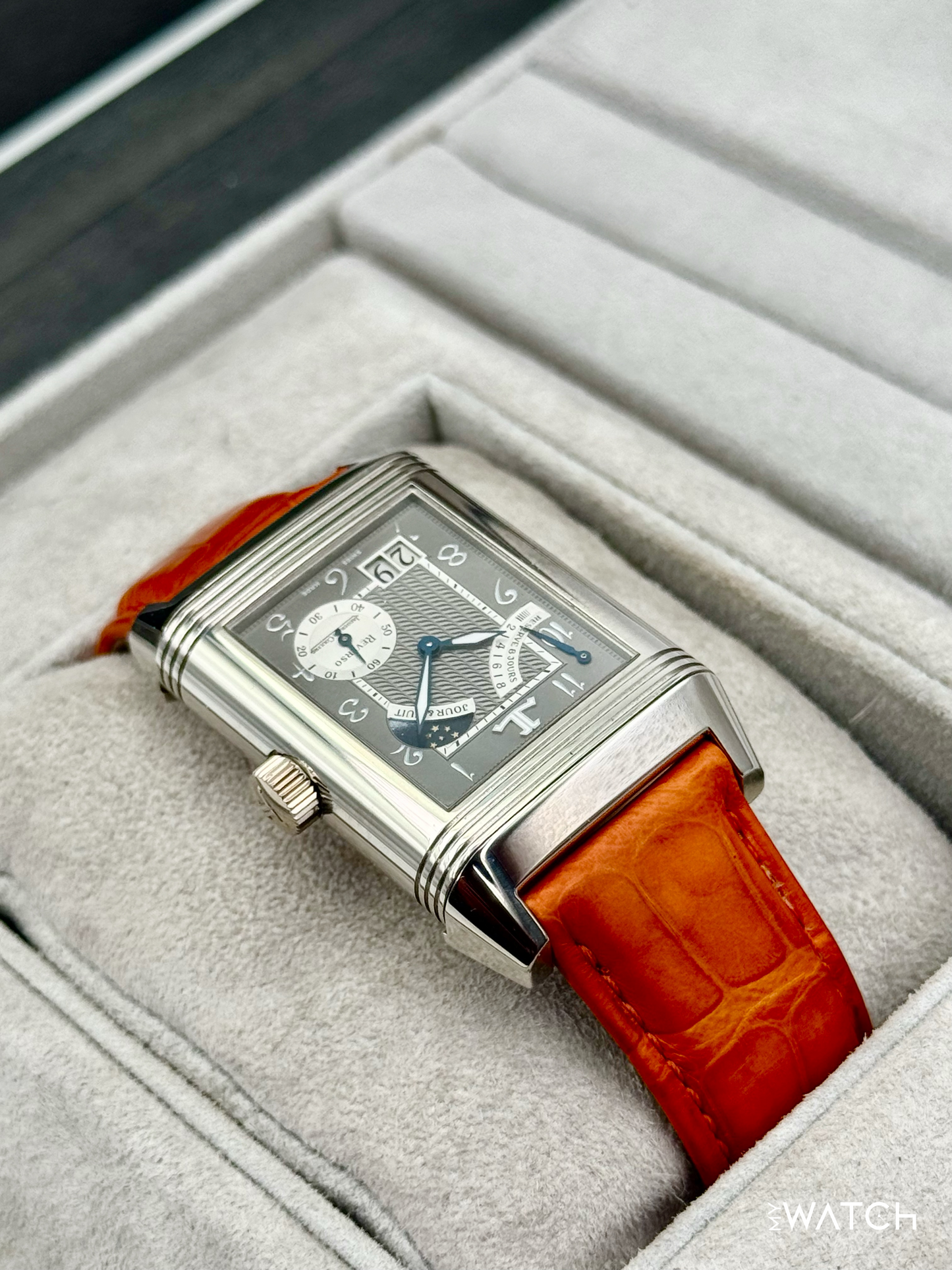 Jaeger-Coultre Reverso Sepatantieme 29mm Q3006420 Platinum Grey Dial