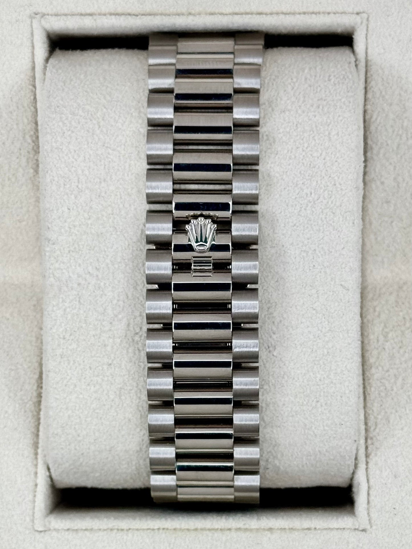 2023 Rolex Day-Date 40mm 228239 White Gold Olive Dial