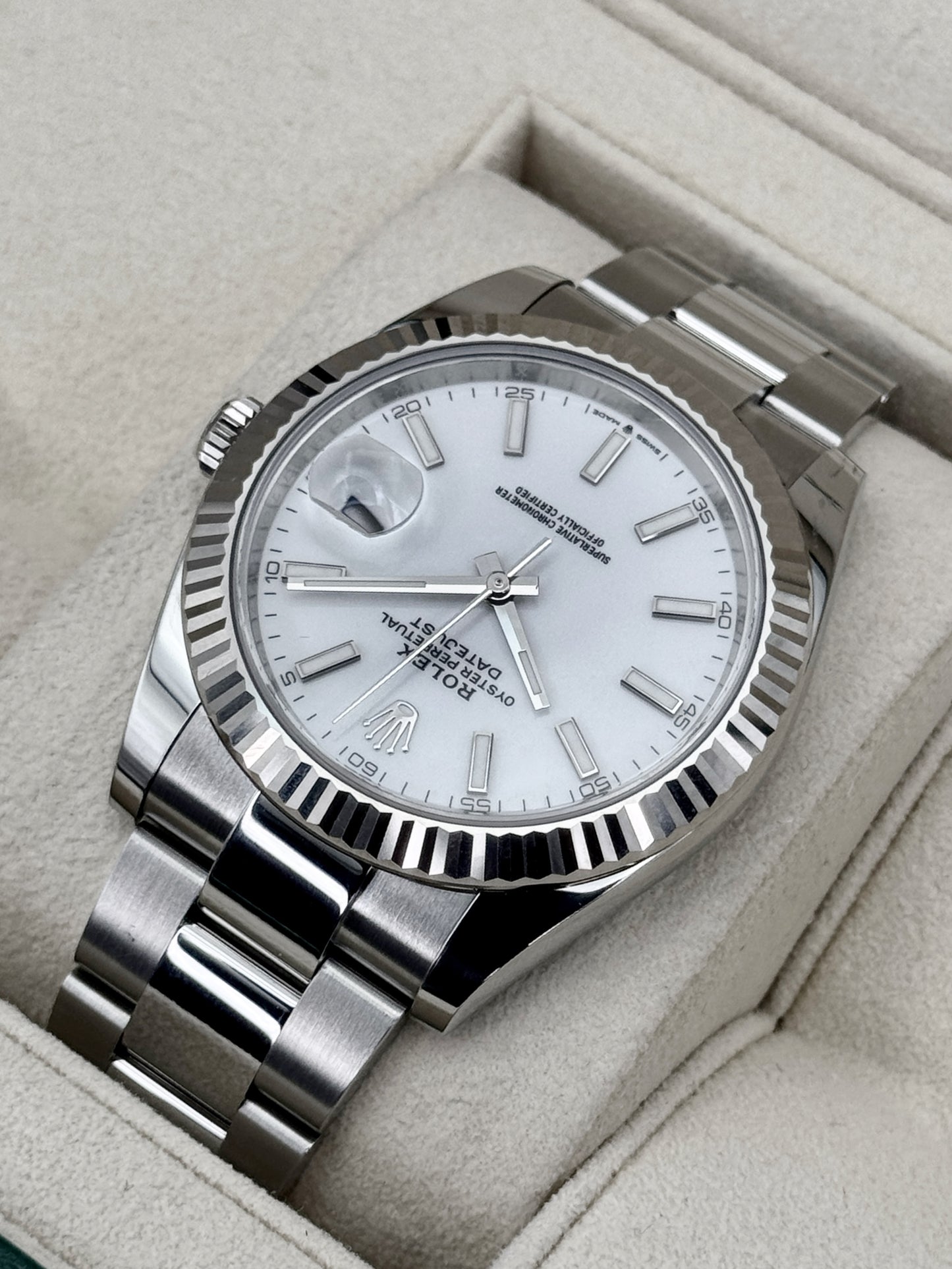 2022 Rolex Datejust 41mm 126334 Stainless Steel Oyster White Dial