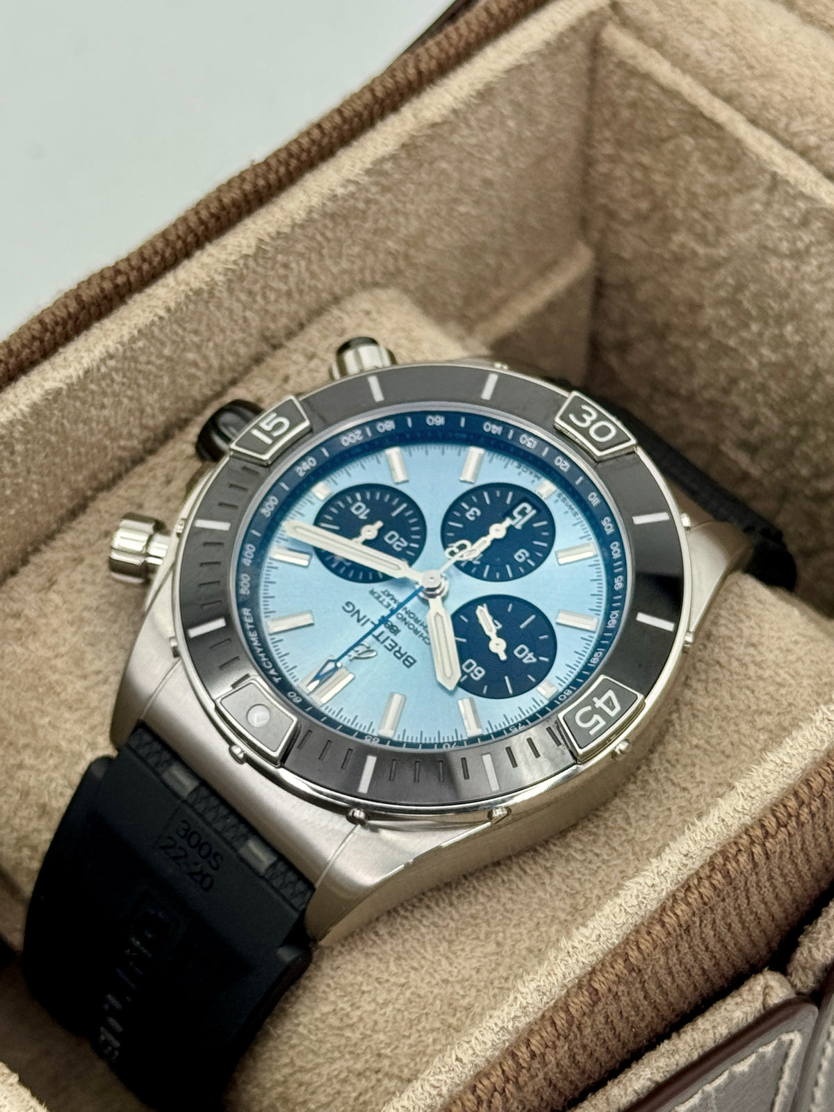 2026 Breitling Super Chronomat B01 44mm PB0136 Stainless Steel Blue Dial