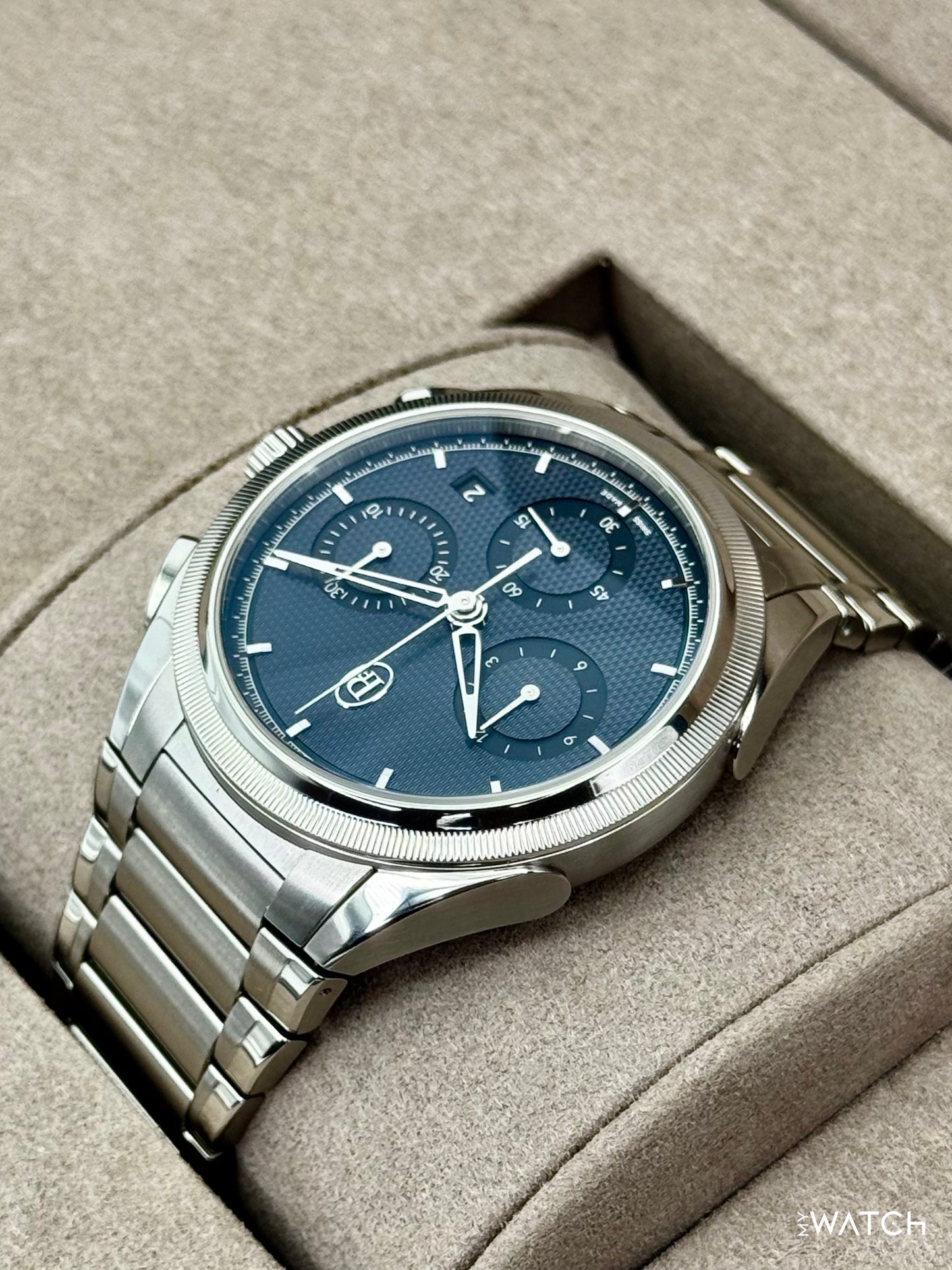 2025 Parmigiani Fleurier Tonda Pf Chronograph 42mm PFC915 Stainless Steel Blue Dial - MyWatchLLC