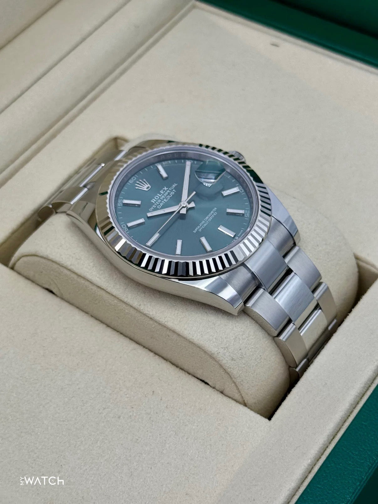 NEW 2025 Rolex Datejust 41mm 126334 Oyster Mint Green Dial