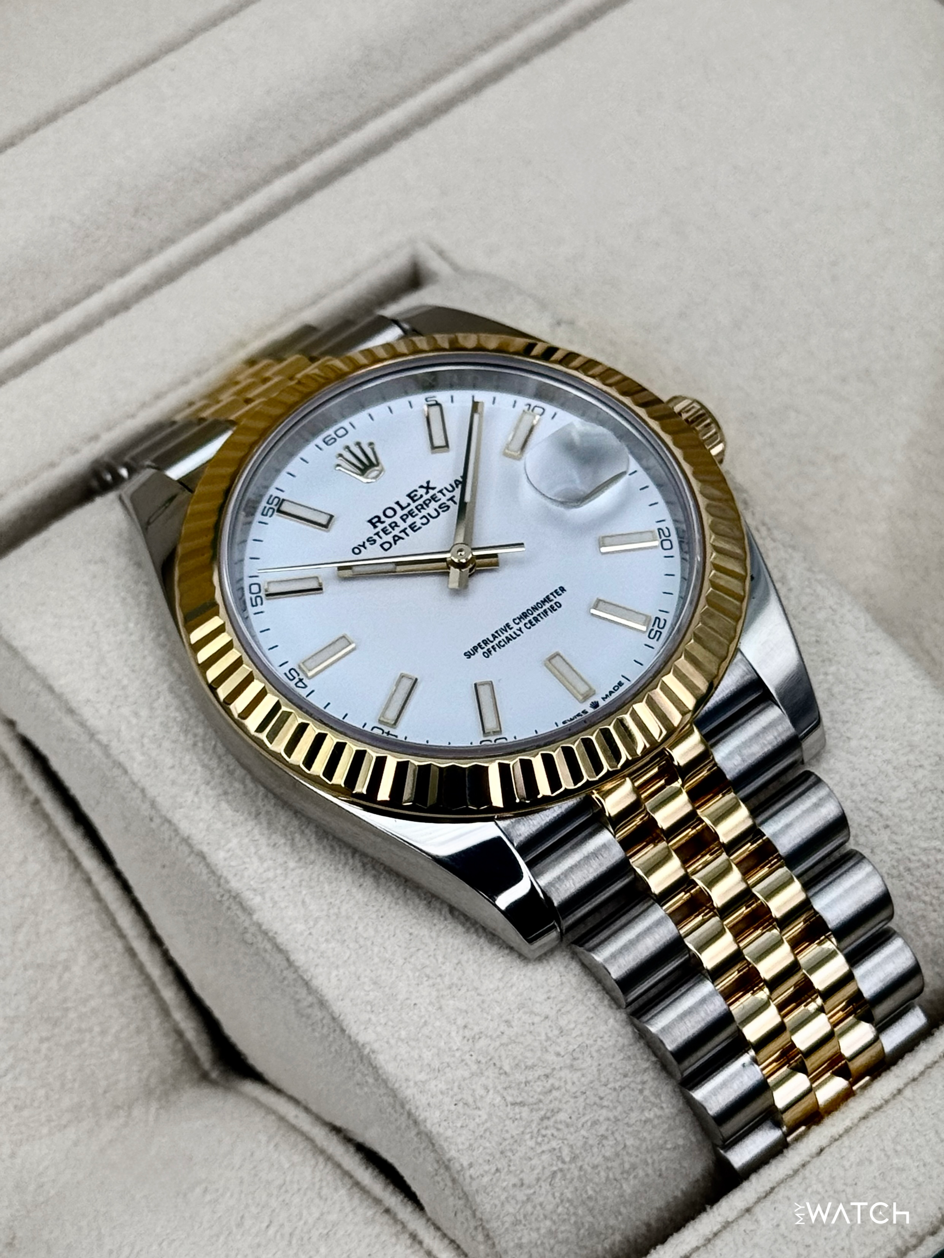 2022 Rolex Datejust 41mm 126333 Two-Tone Jubilee White Dial - MyWatchLLC
