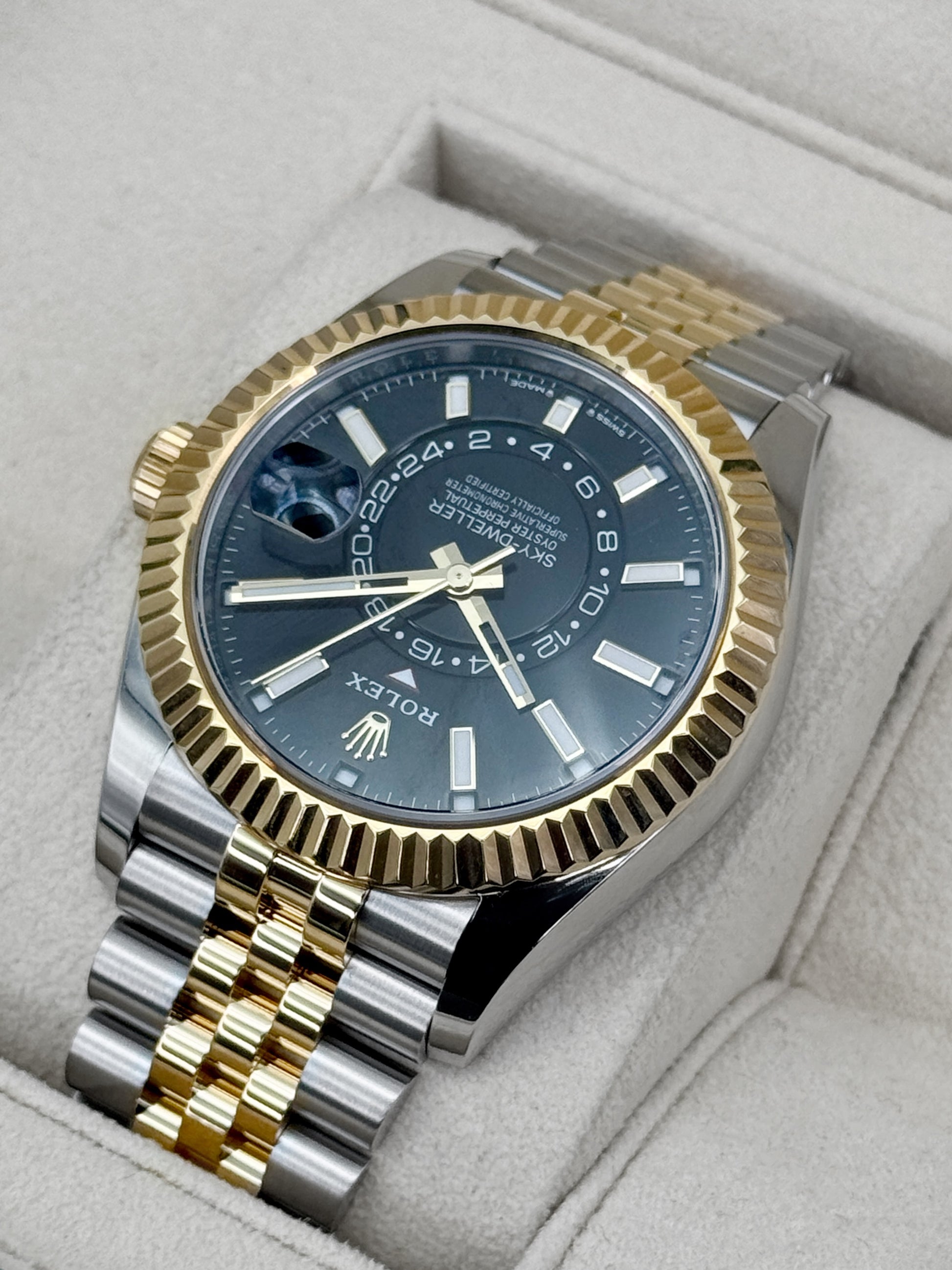 2025 Rolex Sky-Dweller 42mm 336933 Two-Tone Jubilee Black Dial - MyWatchLLC