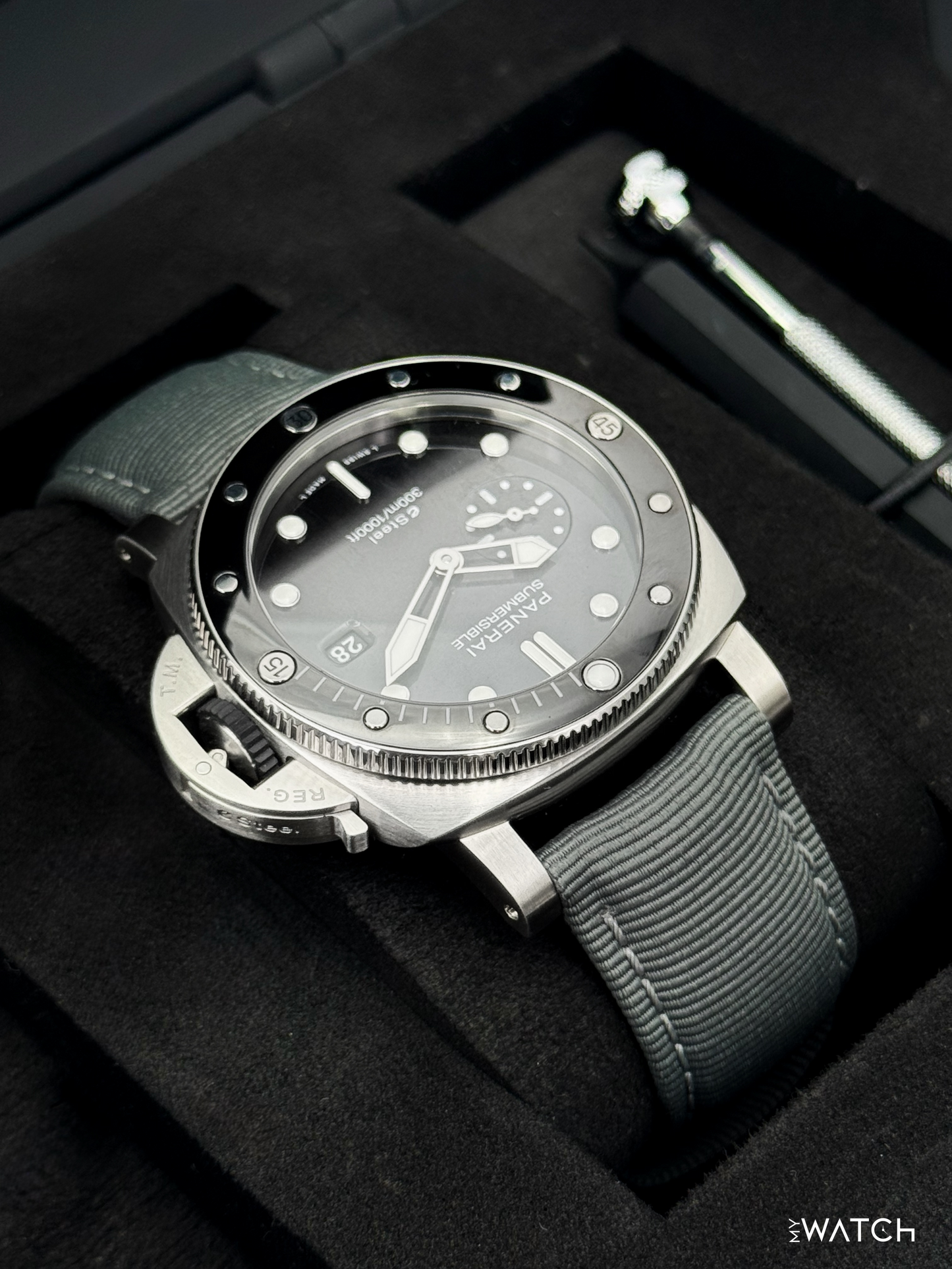 2022 Panerai Quarantaquattro 44mm PAM01288 Stainless Steel Grey Dial - MyWatchLLC
