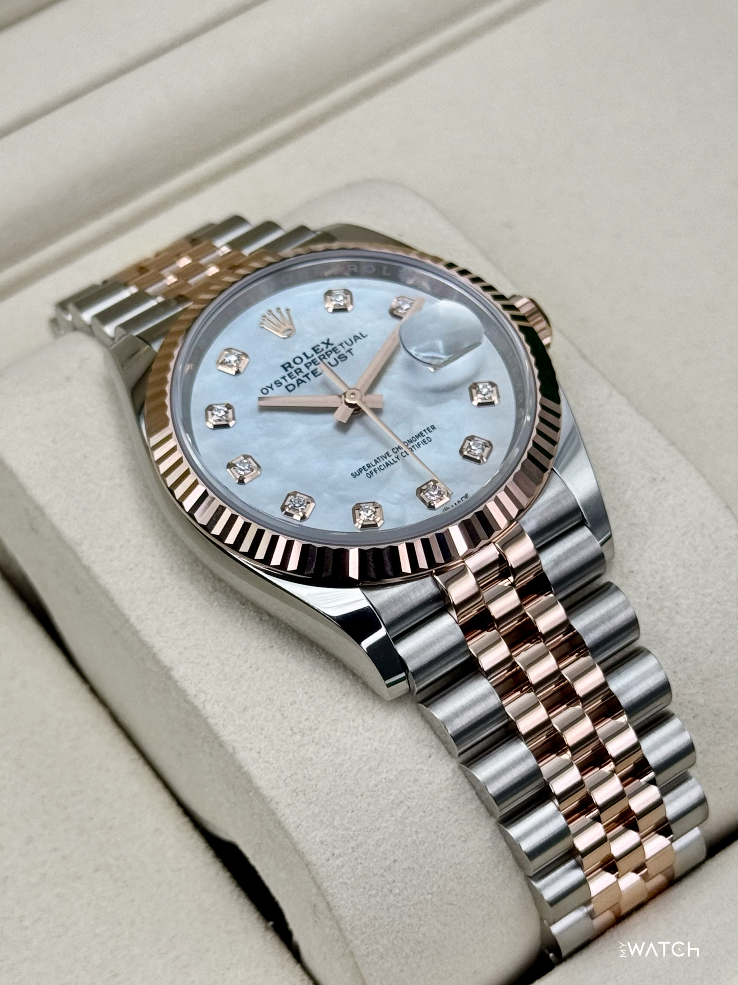 NEW 2026 Rolex Datejust 36mm 126231 Two-Tone MOP Diamond Dial (STICKERED) - MyWatchLLC