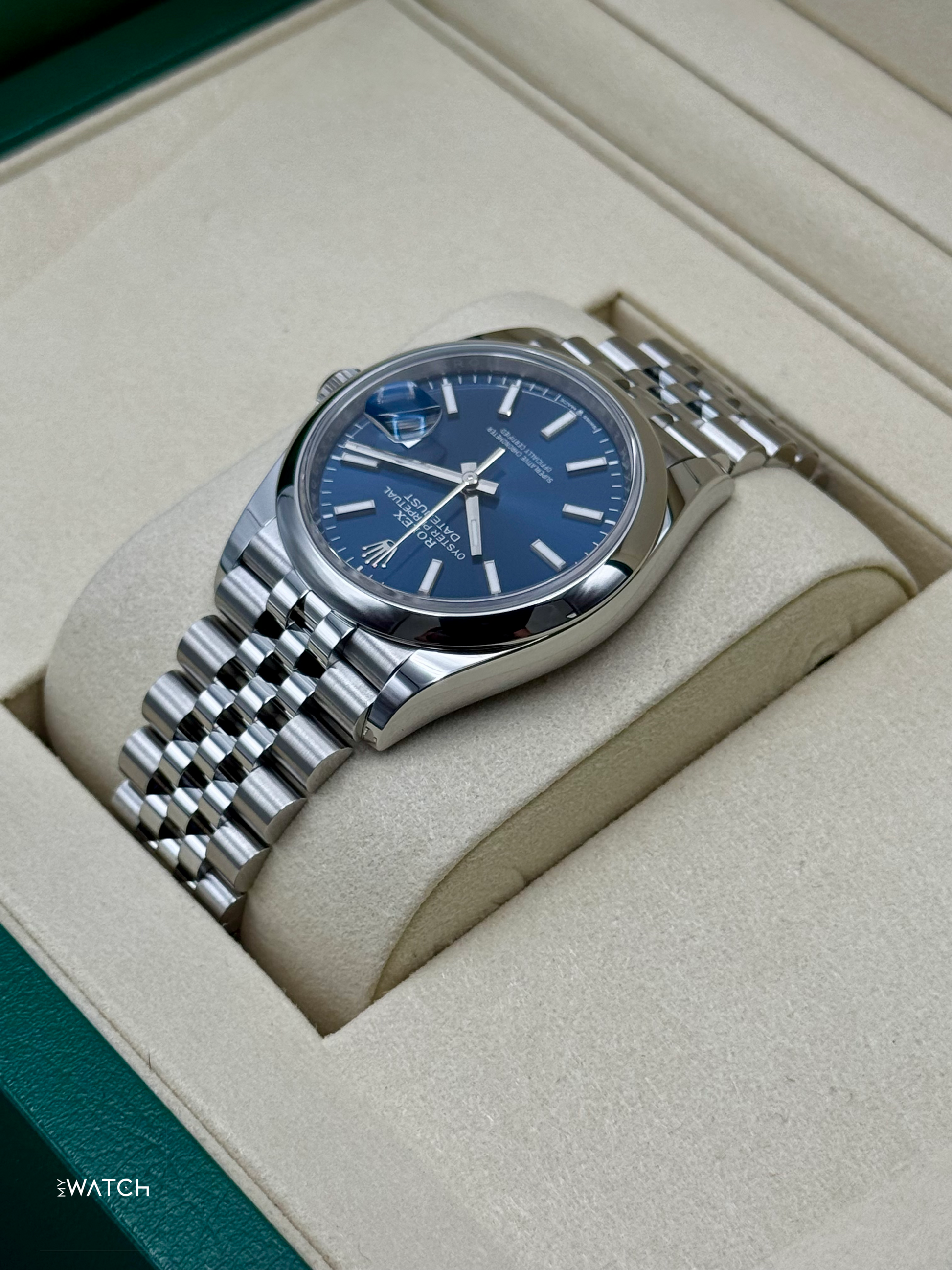 NEW 2026 Rolex Datejust 36mm 126200 Stainless Steel Jubilee Blue Dial - MyWatchLLC