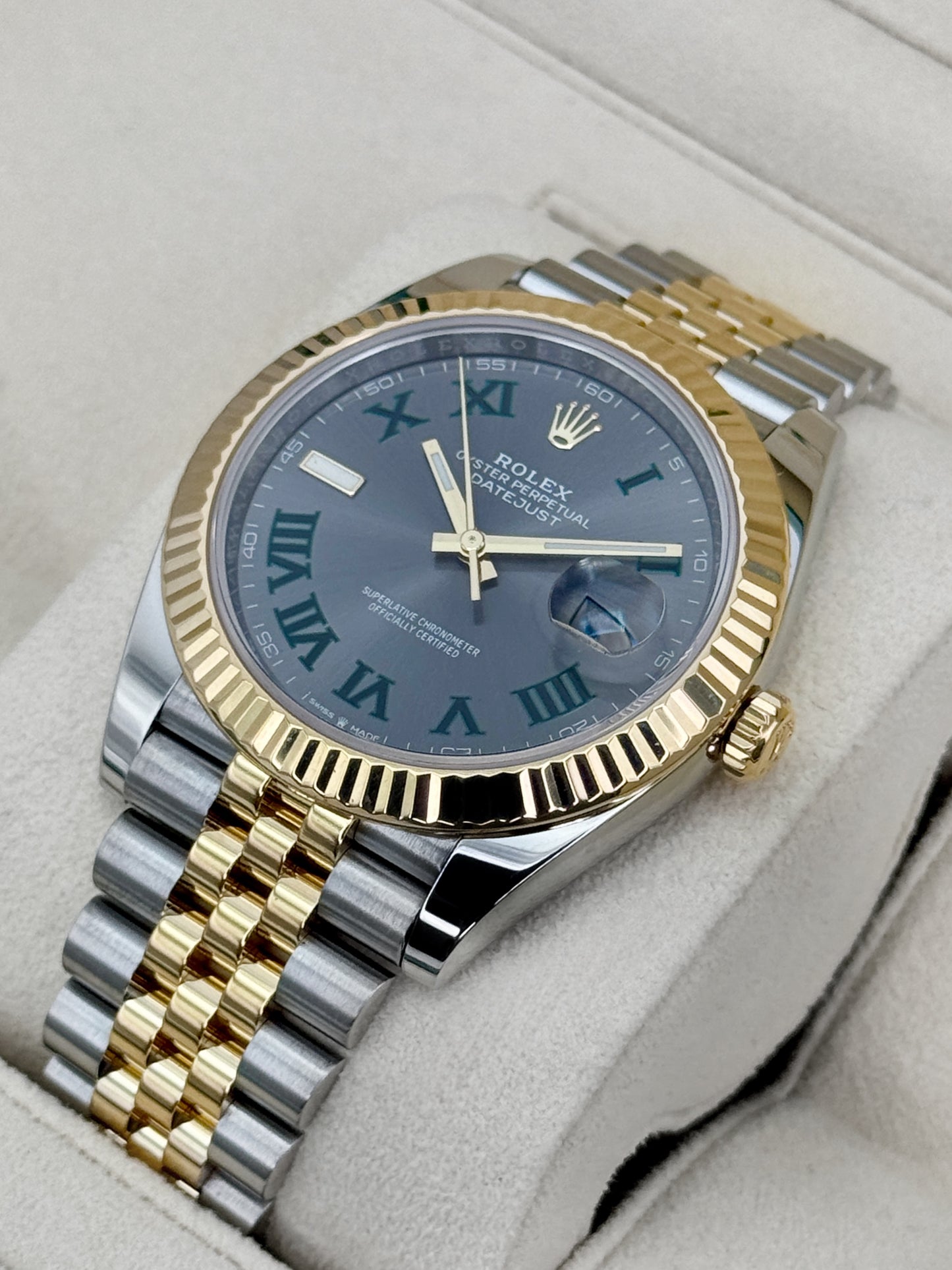 2022 Rolex Datejust 41mm 126333 Two-Tone Jubilee Wimbledon Dial
