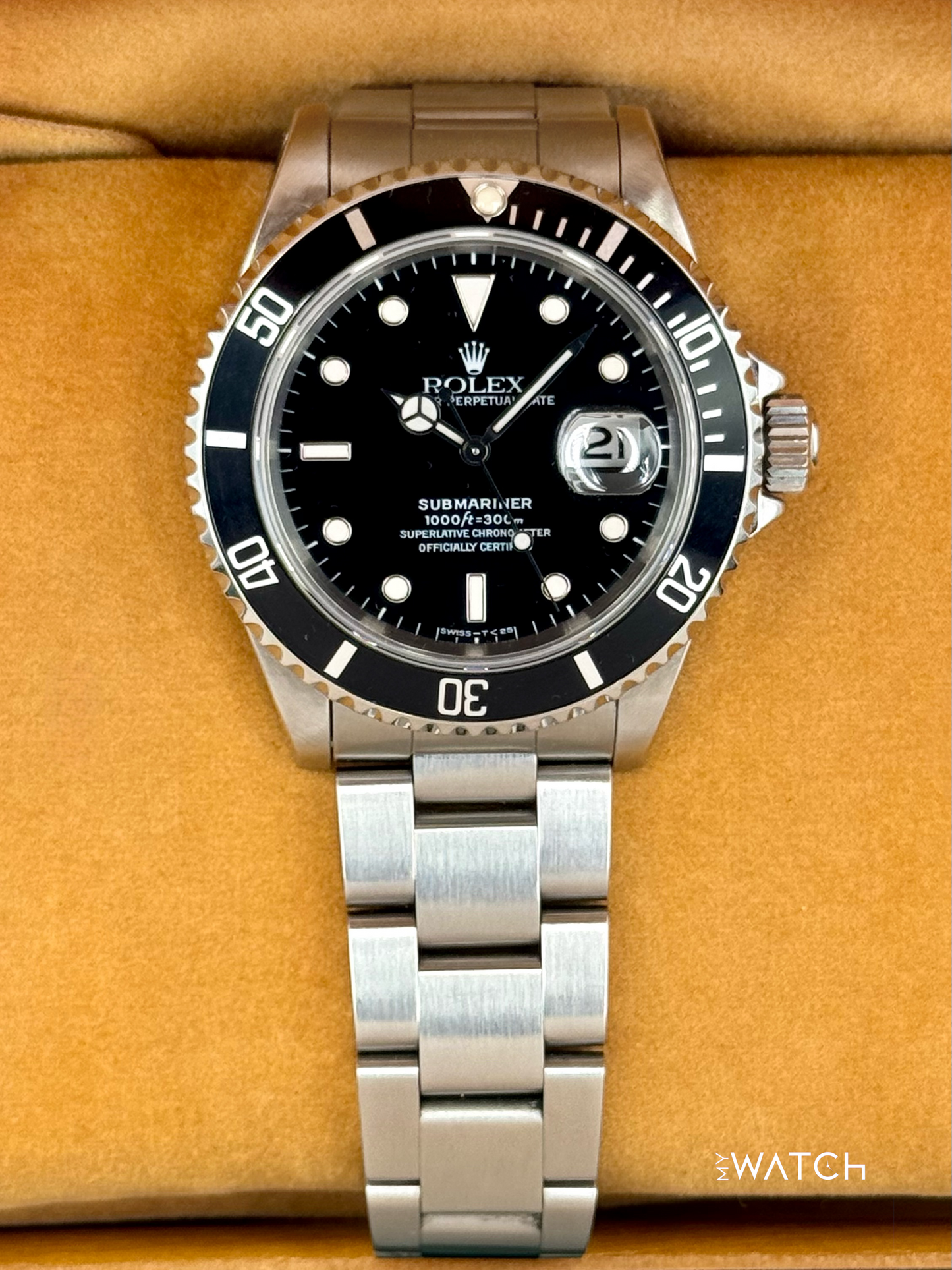 1993 Rolex Submariner 40mm 16610 Stainless Steel Black Dial - MyWatchLLC