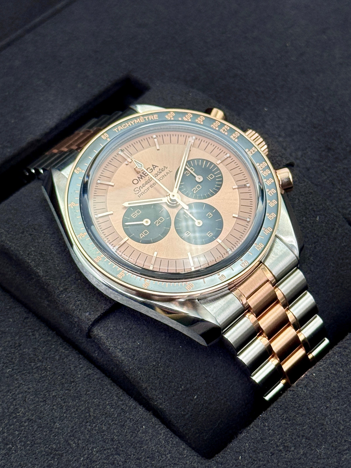 2025 Omega Speedmaster 42mm 310.20.42.50.99.001 Two-Tone Pink Dial