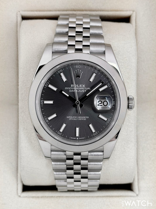 2024 Rolex Datejust 41mm 126300 Stainless Steel Jubilee Rhodium Dial