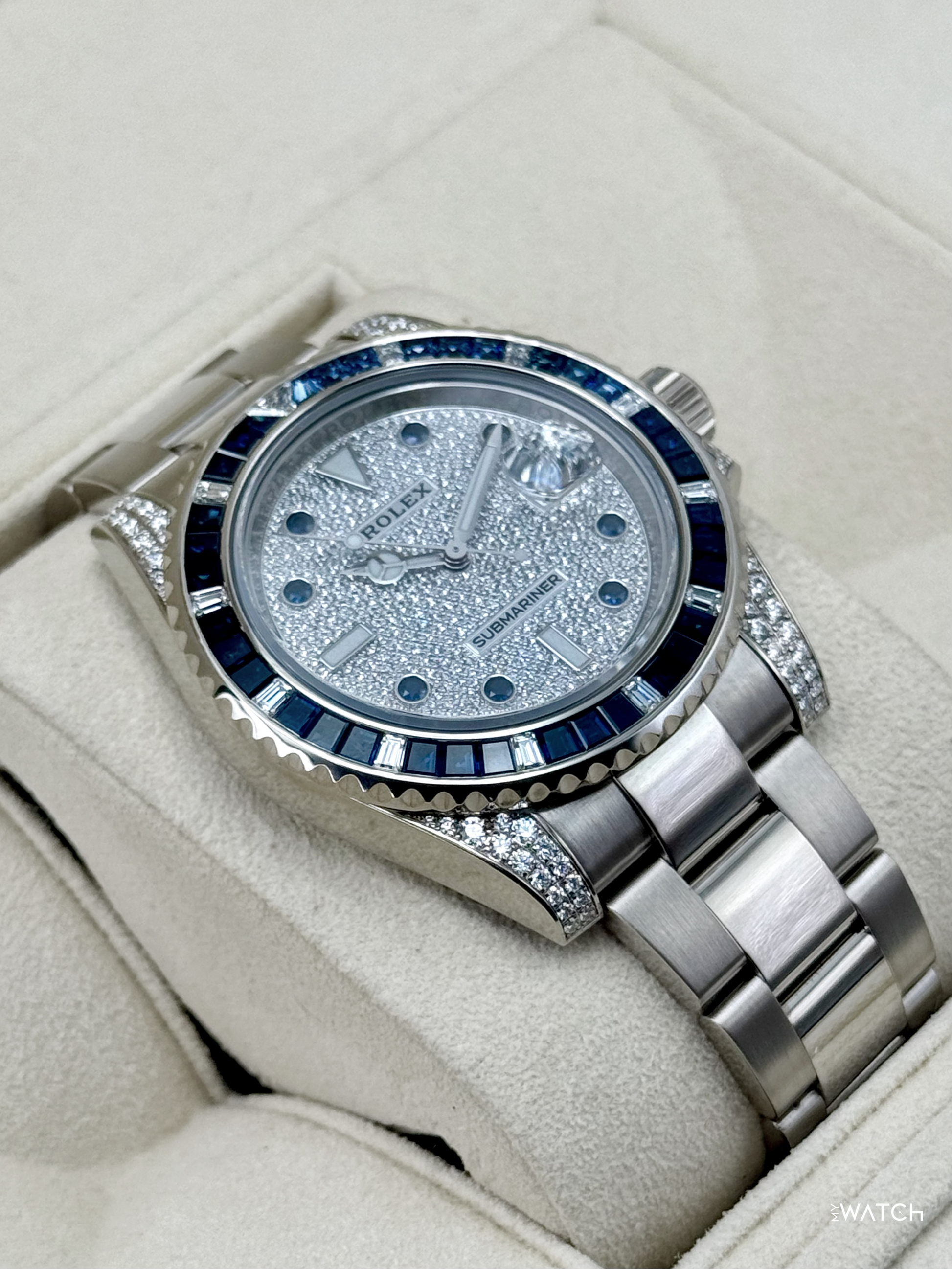 2019 Rolex Submariner 40mm 116659SABR White Gold Diamond Pave Dial - MyWatchLLC
