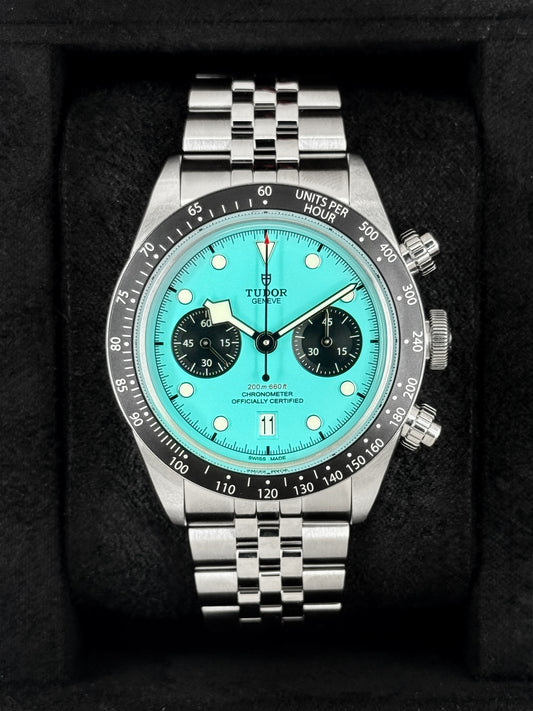 NEW 2026 Tudor Black Bay Chrono 41mm 79360N Flamingo Blue Dial