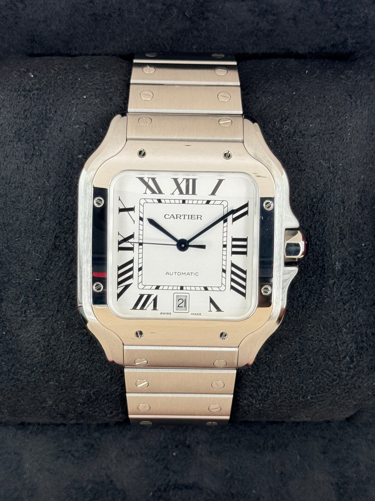NEW 2026 Cartier Santos De Cartier 39mm WSSA0018 Stainless Steel White Dial