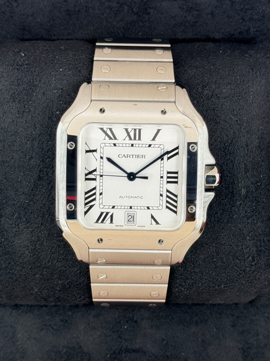 NEW 2026 Cartier Santos De Cartier 39mm WSSA0018 Stainless Steel White Dial