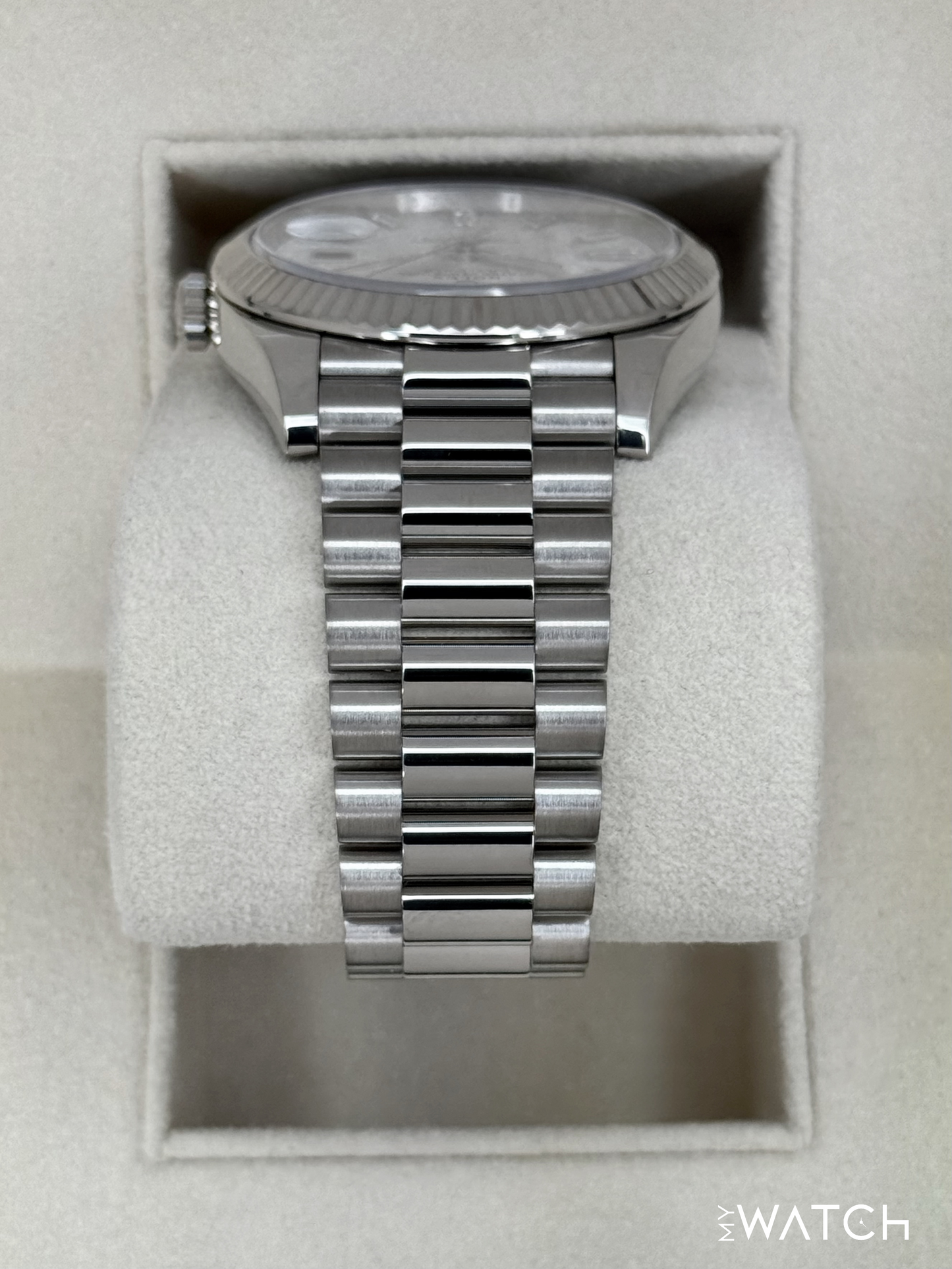 2025 Rolex Day-Date 40mm 228239 Presidential White Gold Meteorite Dial