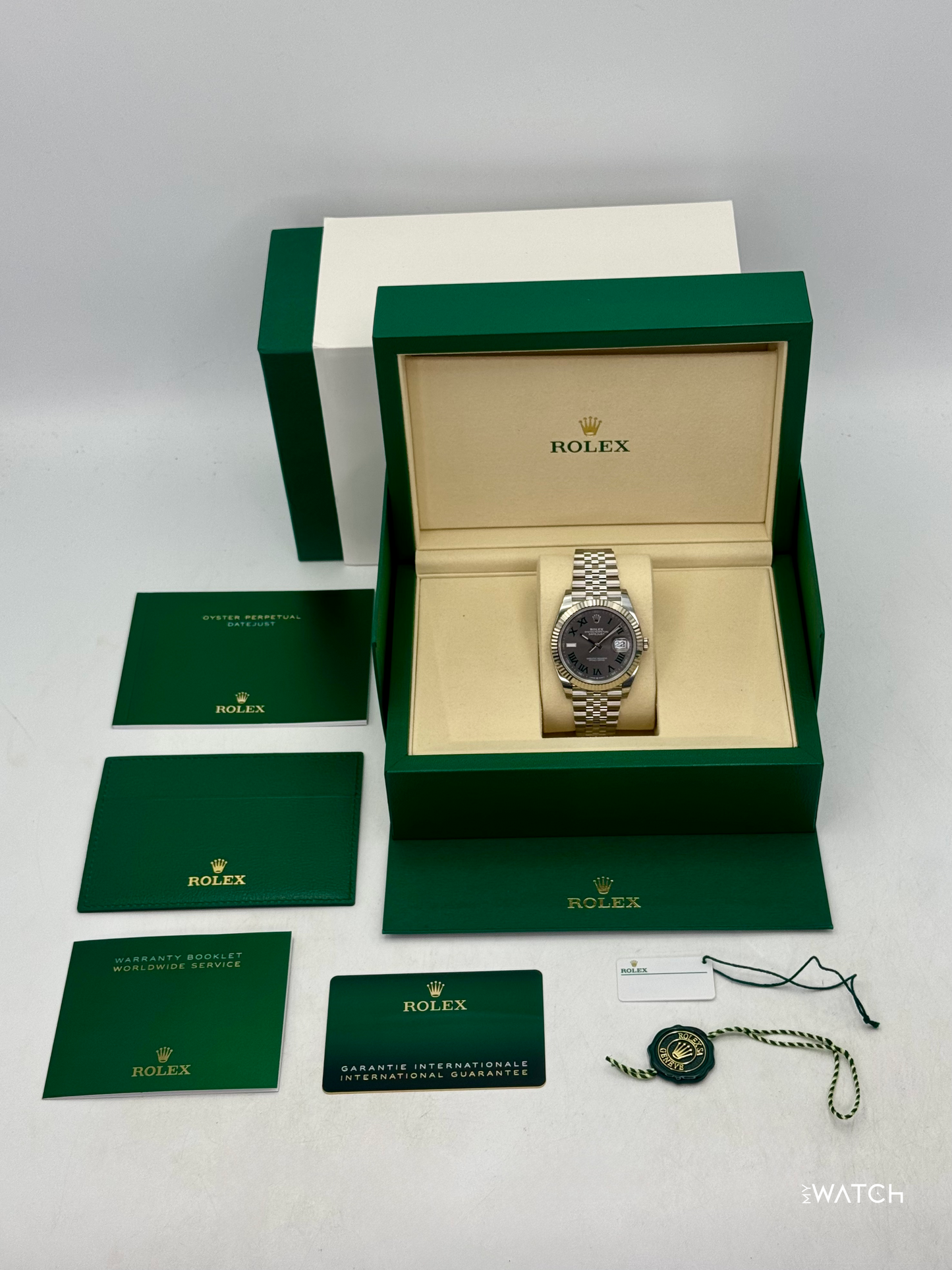 NEW 2026 Rolex Datejust 41mm 126334 Jubilee Wimbledon Dial (STICKERED) - MyWatchLLC