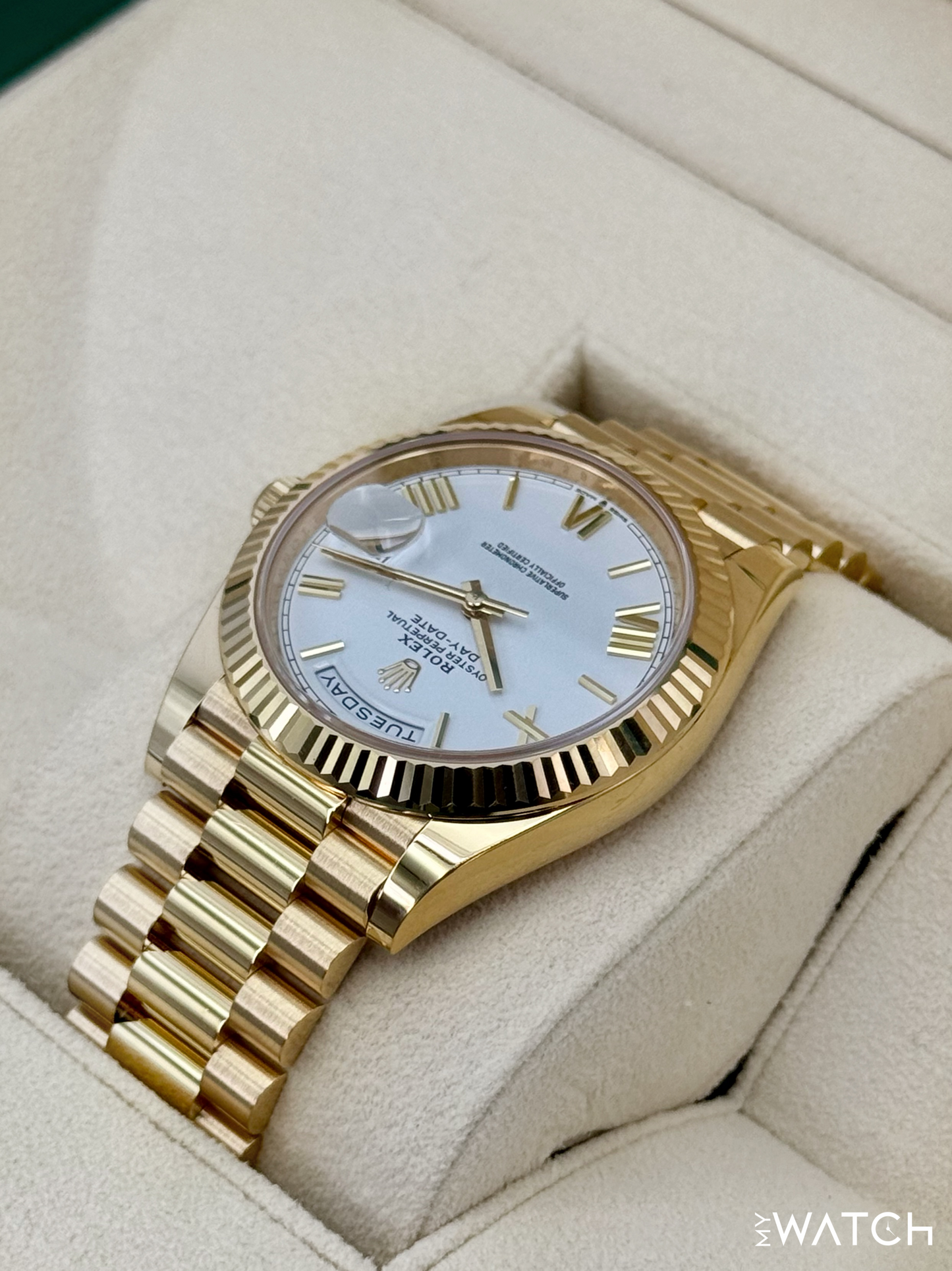 2024 Rolex Day-Date 40mm 228238 Presidential White Dial