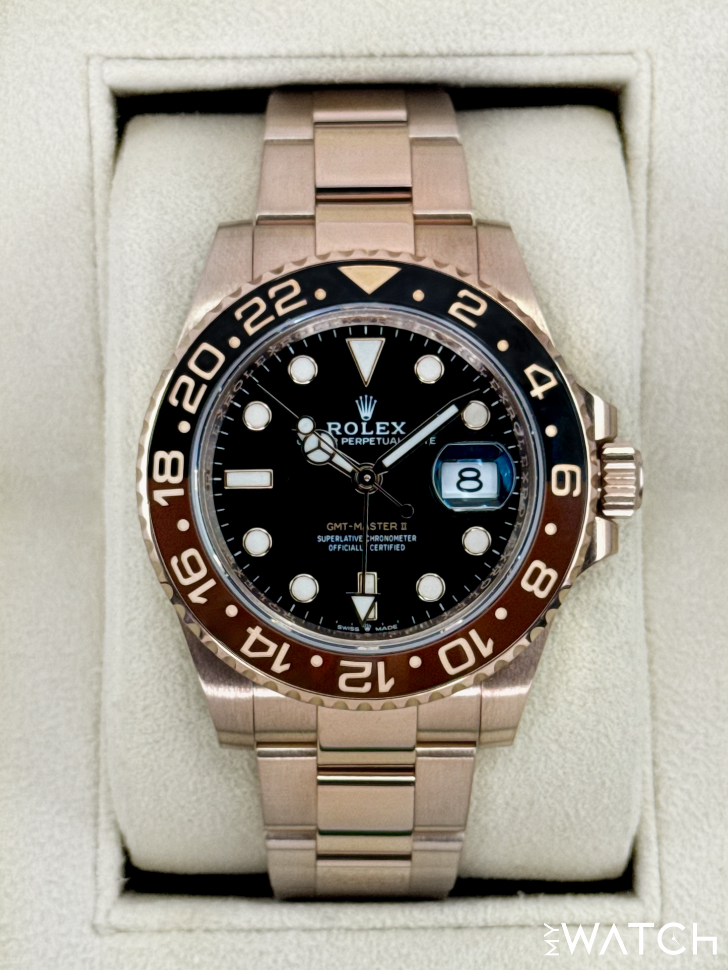 2021 Rolex GMT-Master II "Rootbeer" 40mm 126715CHNR Rose Gold