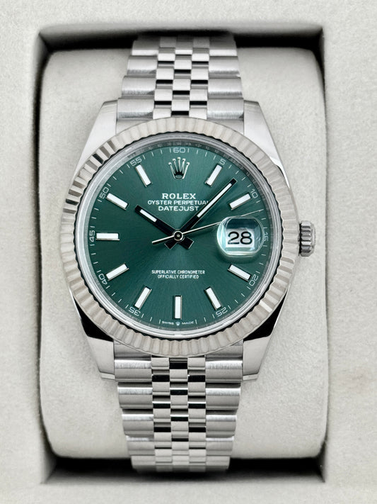 NEW 2026 Rolex Datejust 41mm 126334 Jubilee Mint Green Dial (STICKERED)
