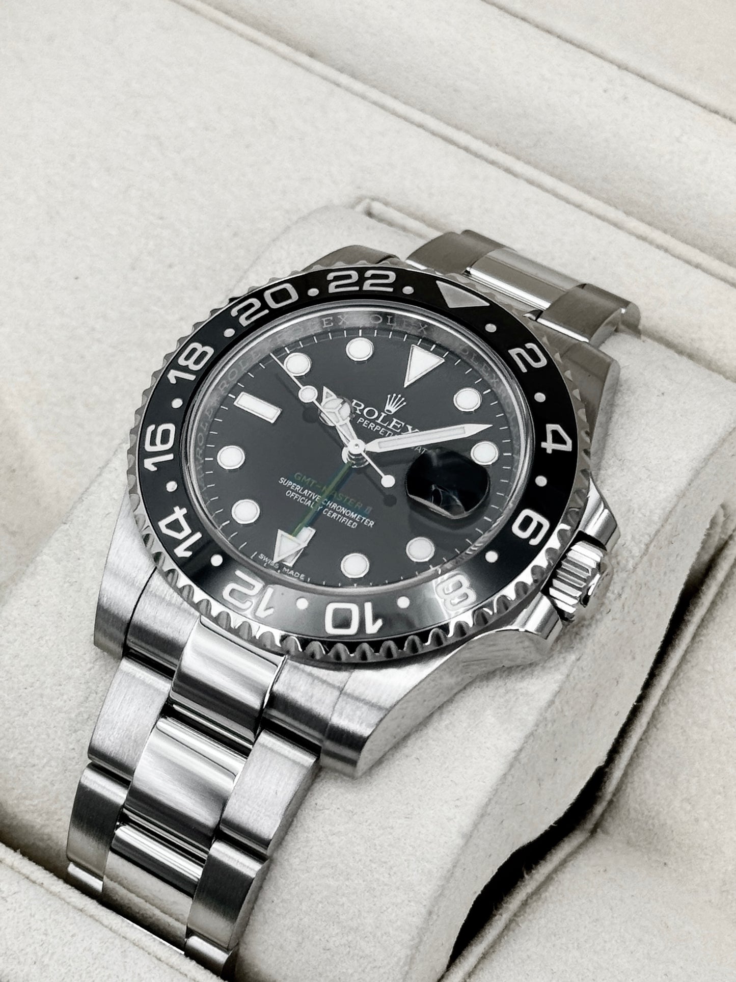 2016 Rolex GMT-Master II 40mm 116710LN Stainless Steel Black Dial