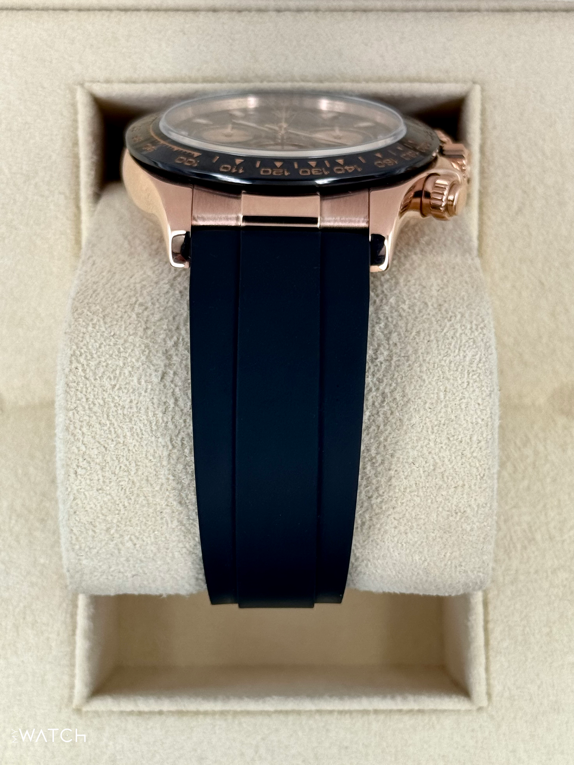 2024 CPO Rolex Daytona 40mm 116515LN Rose Gold Oysterflex Black Dial - MyWatchLLC