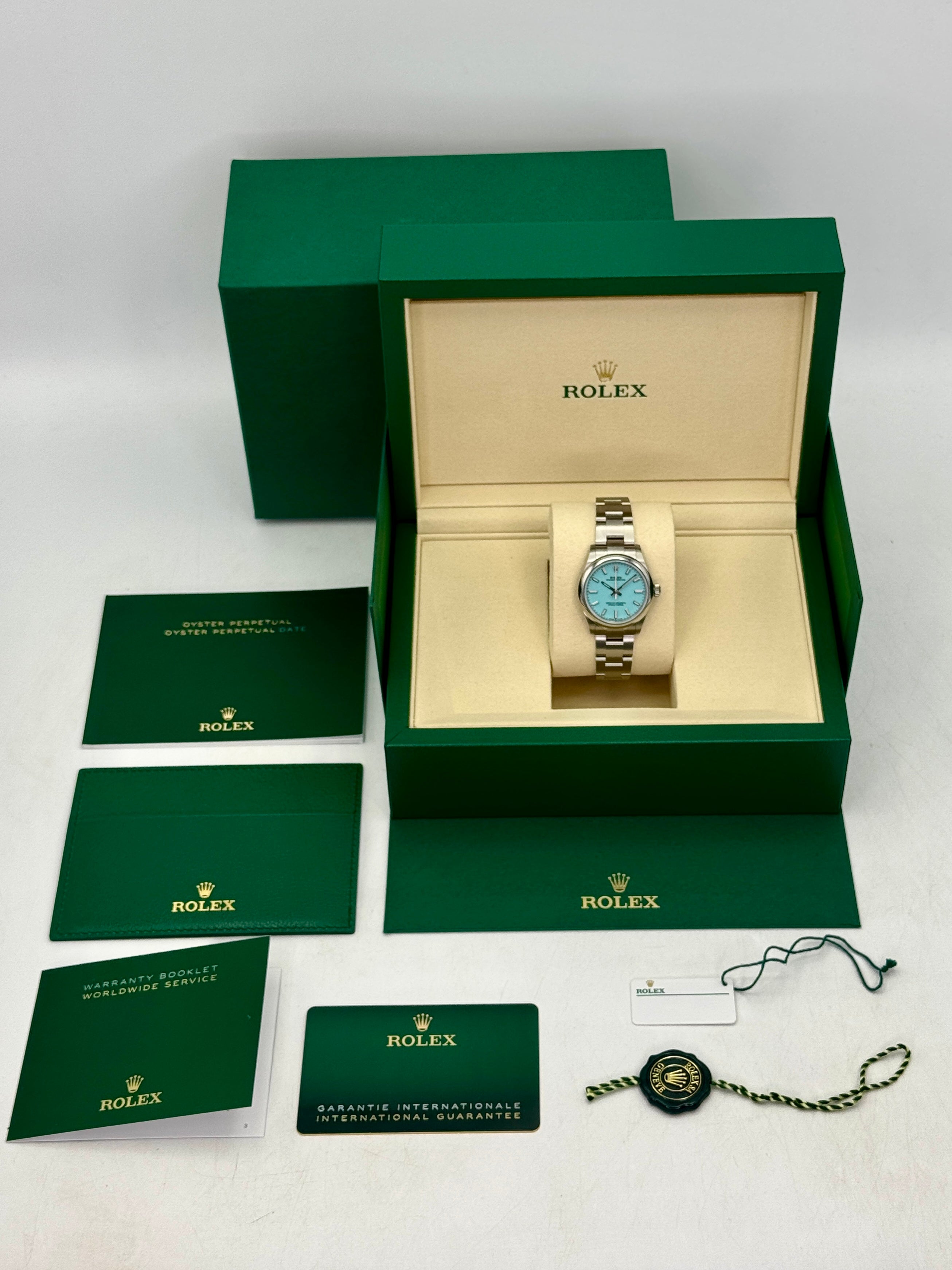 ROLEX 空箱 05/11/2026 NEW 2026 Rolex Oyster Perpetual 31mm 277200 Turquoise Tiffany Blue Dia
