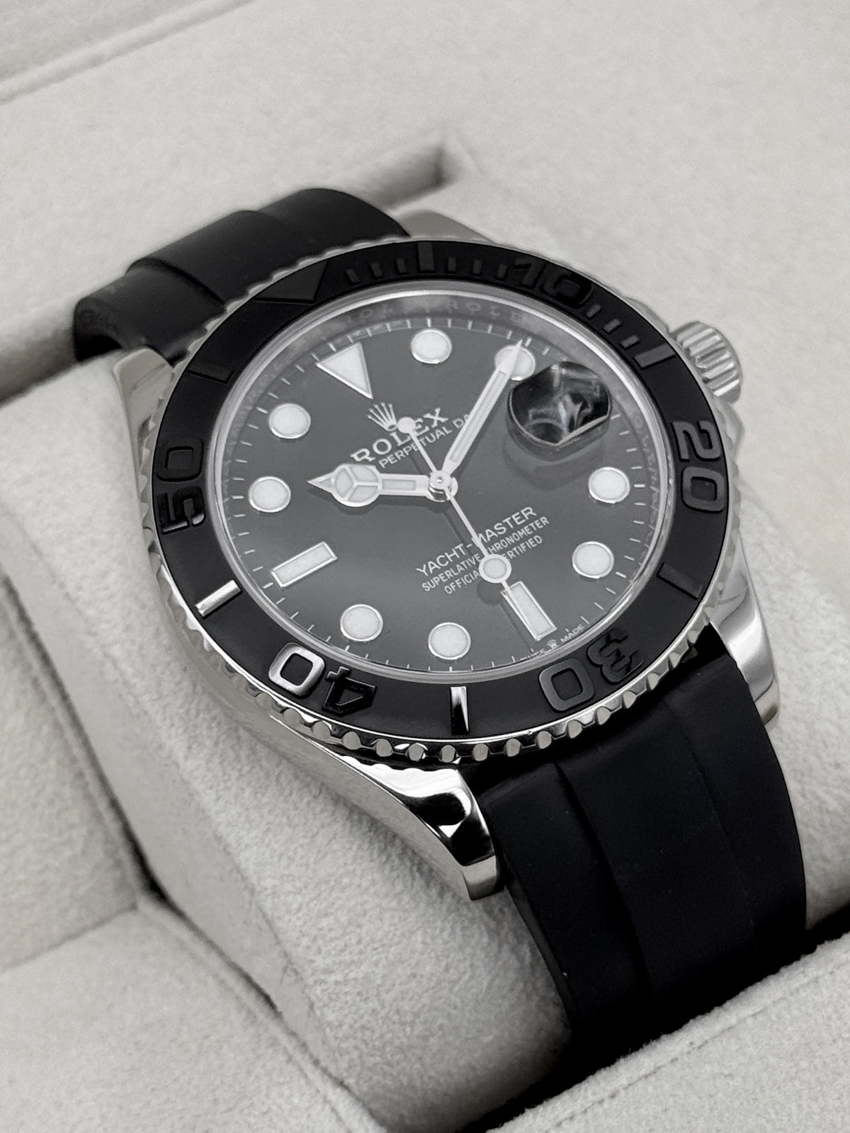2020 Rolex Yacht-Master 42mm 226659 White Gold Oysterflex Black Dial
