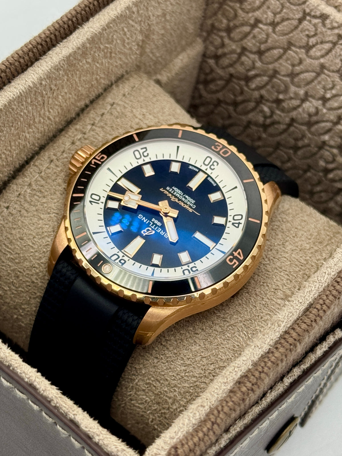 NEW 2026 Breitling Superocean Automatic 42mm R17375 Red Gold Black Dial (STICKERED)