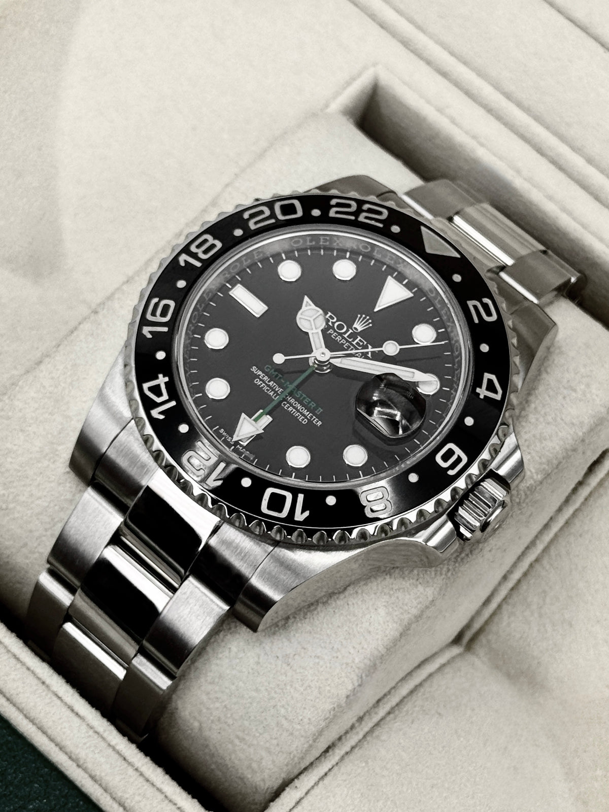 2018 Rolex GMT-Master II 40mm 116710LN Stainless Steel Black Dial