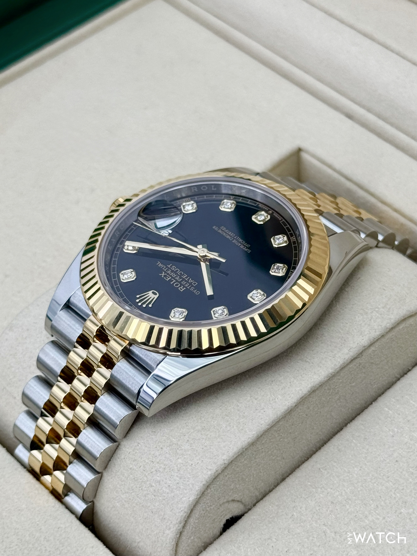2025 Rolex Datejust 41mm 126333 Two-Tone Jubilee Black Dial - MyWatchLLC