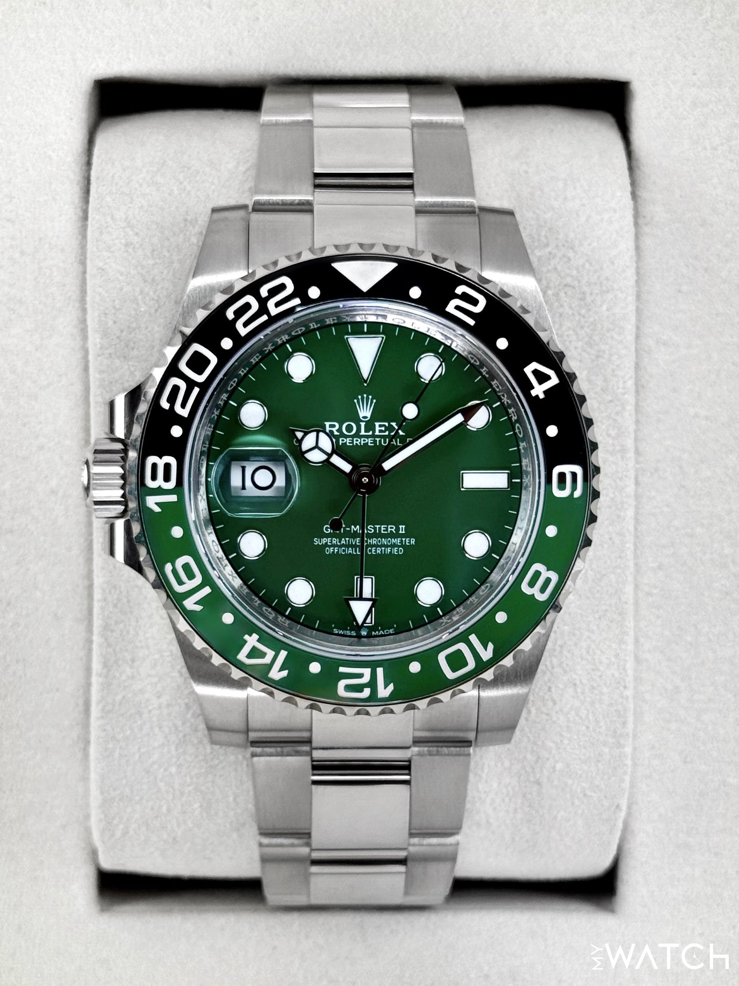 NEW 2025 Rolex GMT-Master II "Sprite" 40mm 126729VTNR White Gold Oyster - MyWatchLLC