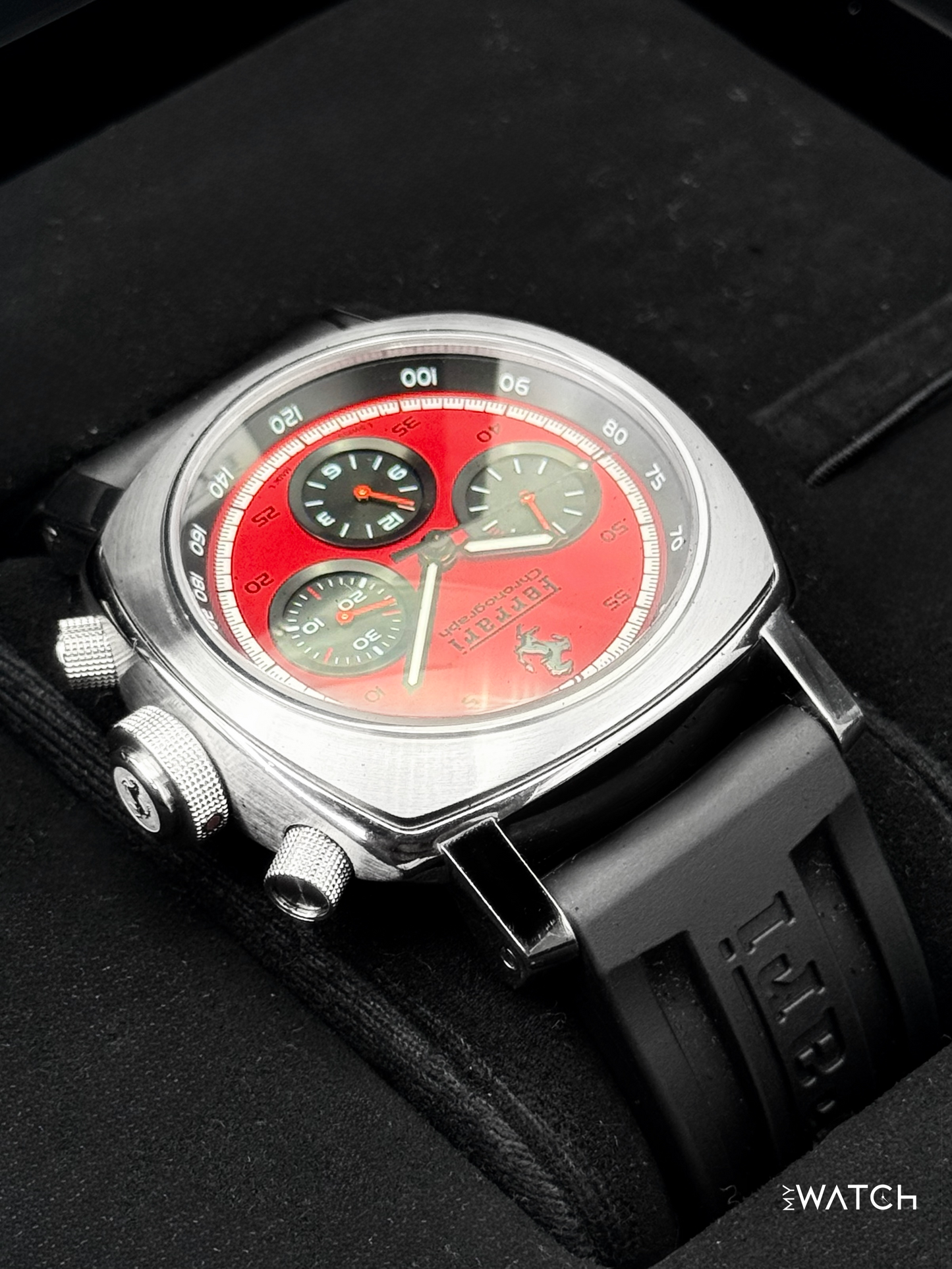 2008 Panerai Ferrari GT Chronograph 45mm F6656 Stainless Steel Red Dial - MyWatchLLC