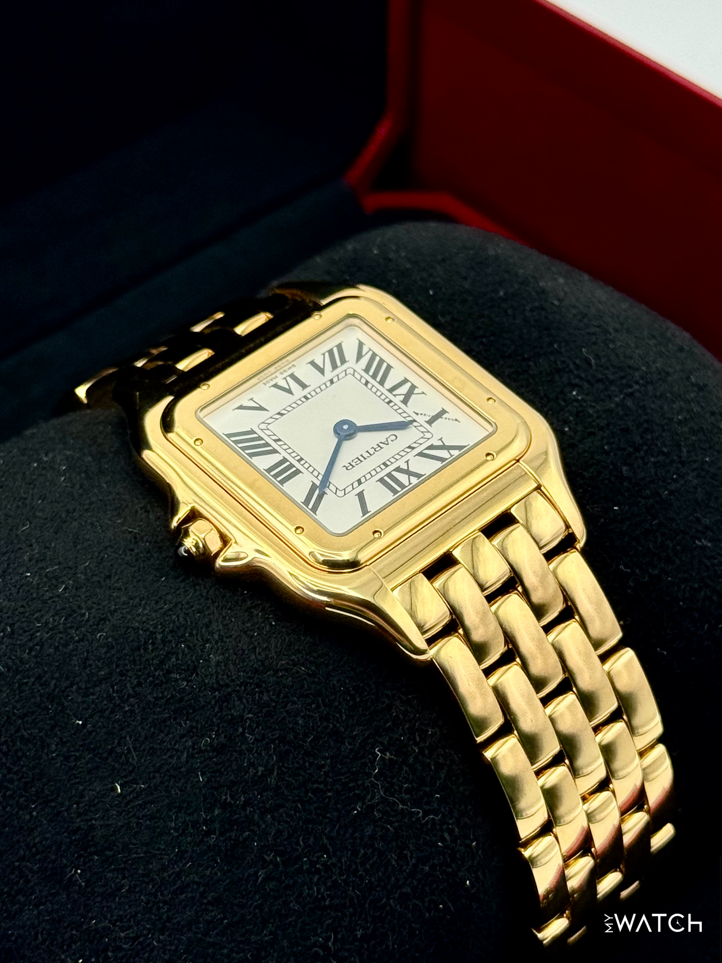 2025 Cartier Panthere De Cartier 31mm WGPN0051 Yellow Gold Silver Dial - MyWatchLLC