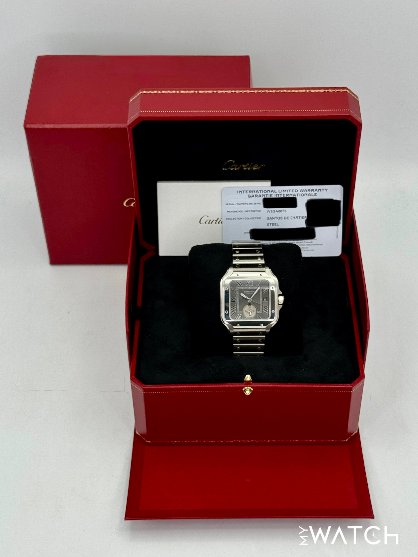 2024 Cartier Santos Dual Time 40.2mm WSSA0076 Stainless Steel Gray Dial