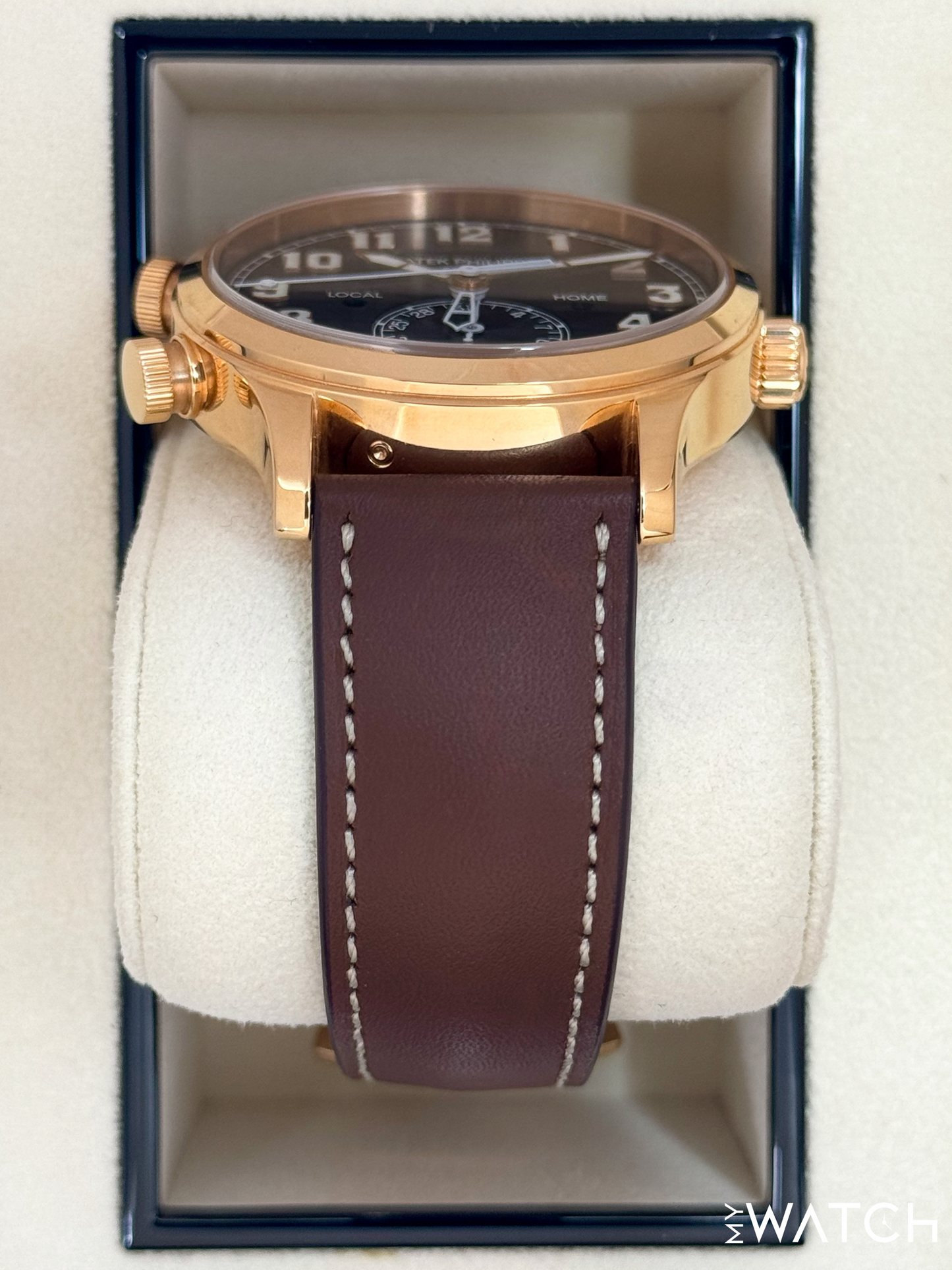 2021 Patek Philippe Calatrava Pilot Time Travel 42mm 5524R Rose Gold Brown Dial