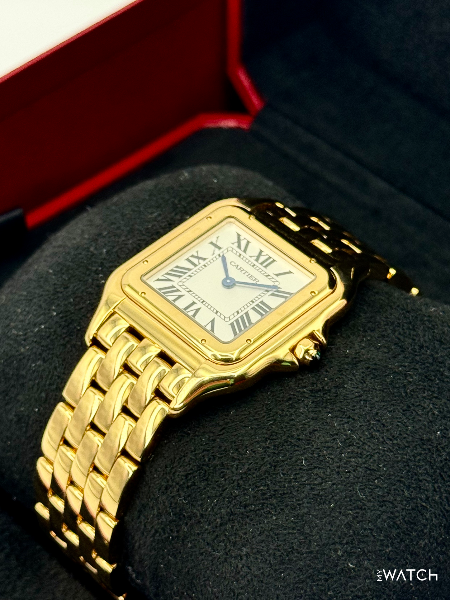 2025 Cartier Panthere De Cartier 31mm WGPN0051 Yellow Gold Silver Dial - MyWatchLLC