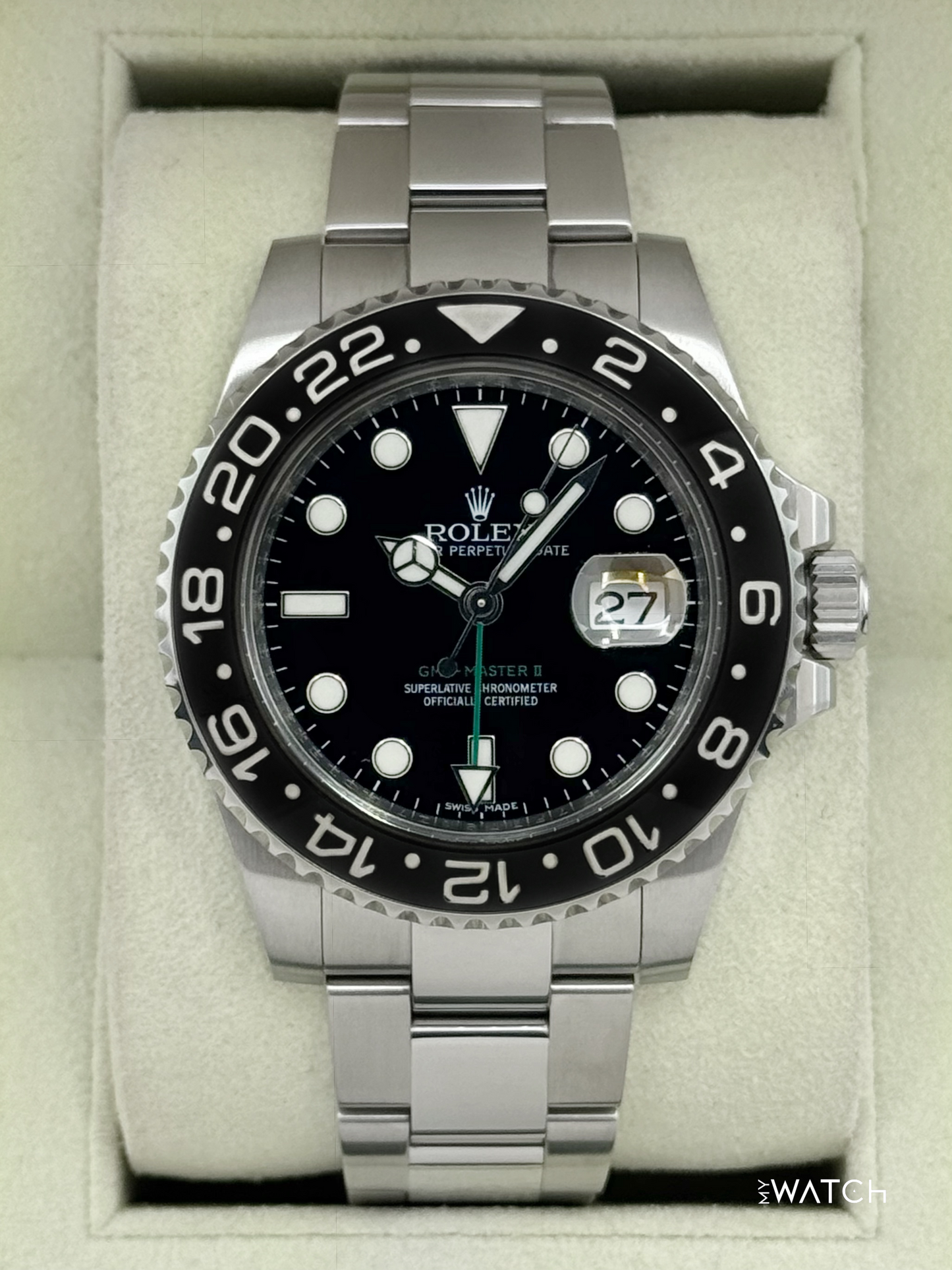 2014 Rolex GMT-Master II 40mm 116710LN Stainless Steel Black Dial - MyWatchLLC