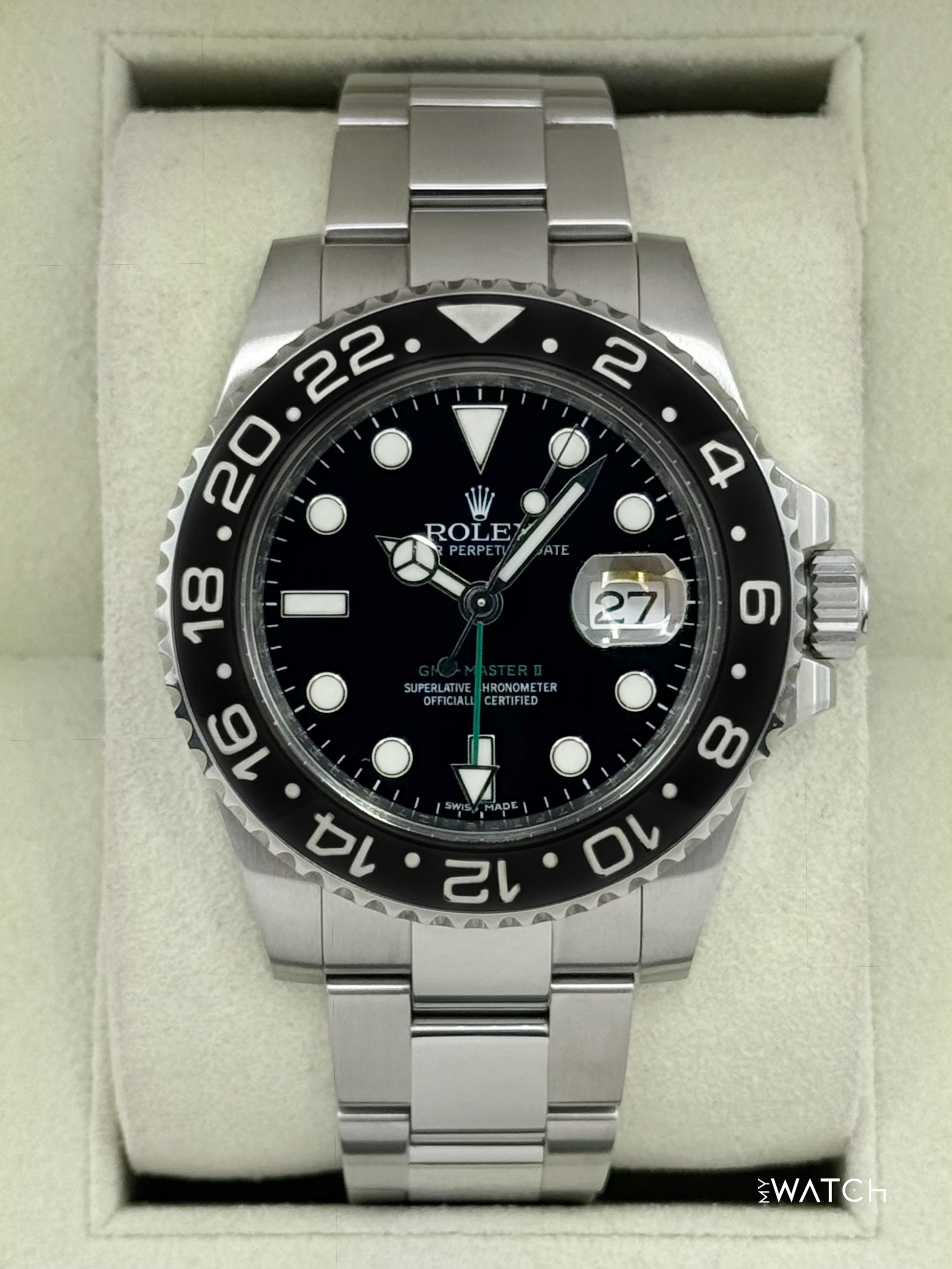2014 Rolex GMT-Master II 40mm 116710LN Stainless Steel Black Dial - MyWatchLLC