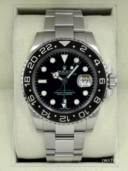 2014 Rolex GMT-Master II 40mm 116710LN Stainless Steel Black Dial - MyWatchLLC