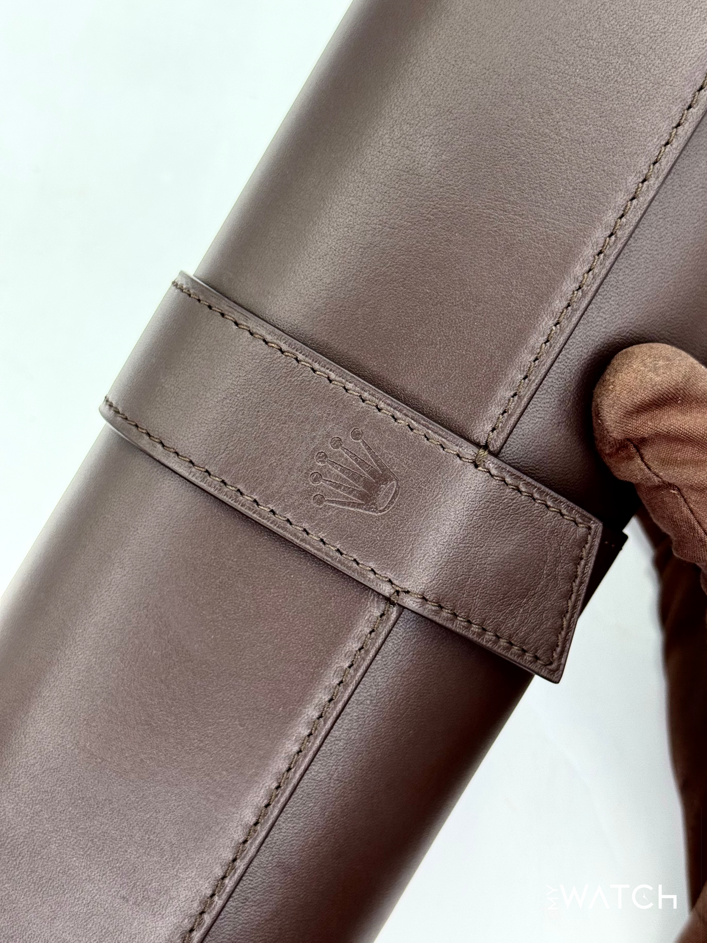 Rolex Leather Three Watch Roll Travel Case