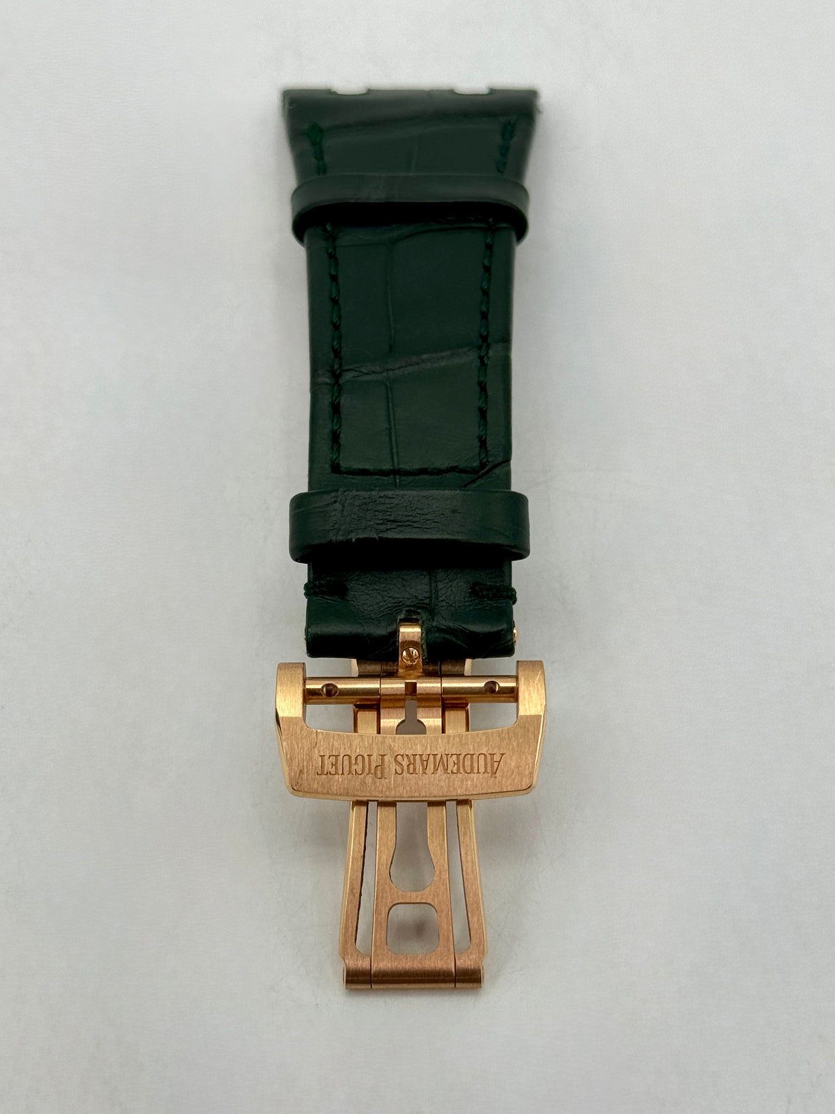 Audemars Piguet Royal Oak 41mm Green Alligator Leather Strap with Deployant Clasp