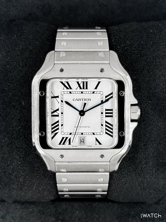 2025 Santos De Cartier 39.8mm WSSA0018 Stainless Steel White Dial - MyWatchLLC